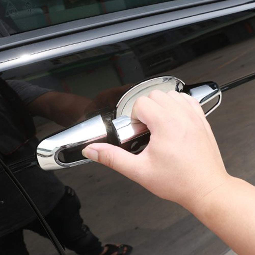 KIMISS ABS Car Door Handle Covers for 2013-2019 Models - Black Exterior Side Door Handle Protector Trim Frame | Perfect for Car Detailing, Scratch Protection & Vehicle Customization