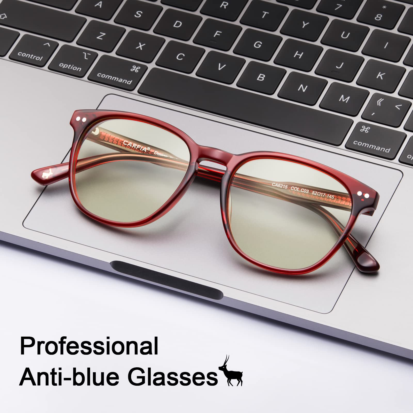 CARFIA Blue Light Blocking Glasses for Women - Lightweight Anti Eyestrain Computer & Gaming Glasses with Revo Lenses - Perfect for Office Work, Online Classes & Nighttime Screen Use