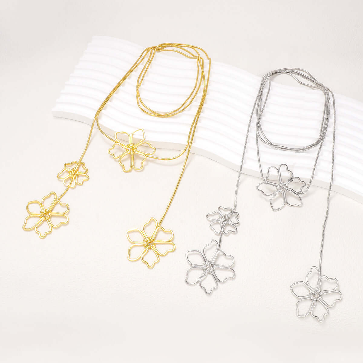 Blooming Flower Wrap Around Necklace - Elegant Floral Choker for Women | N0851 | Perfect for Weddings, Date Nights & Boho Fashion