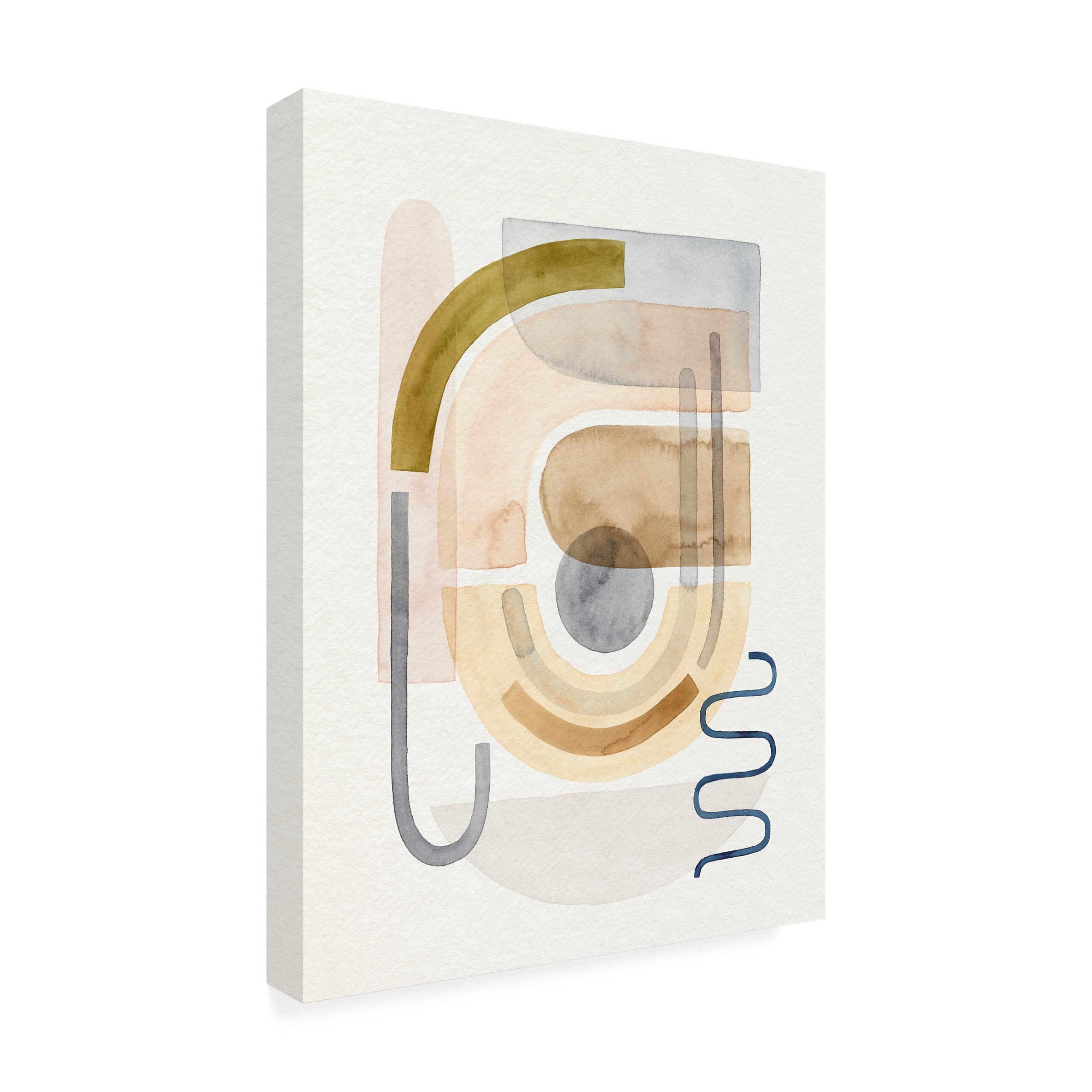 Grace Popp 'Coiled I' Abstract Canvas Wall Art - Modern Home Decor for Living Room, Bedroom & Office - Handmade Stretched Framed Painting