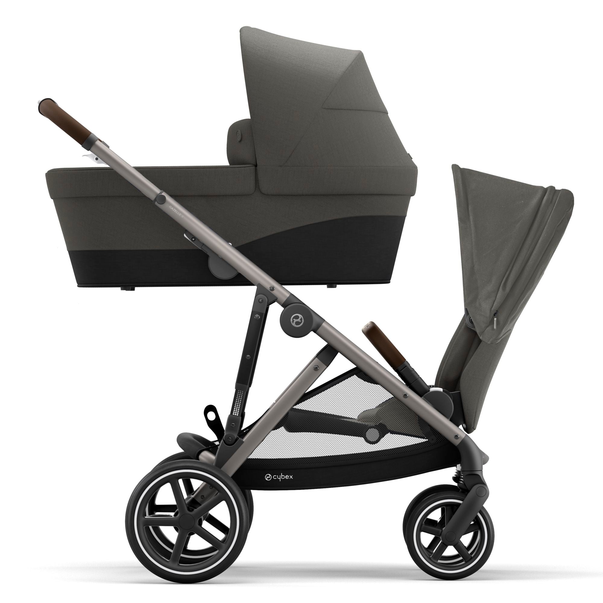 Cybex Gold Gazelle S Complete Stroller with Bassinet - Luxury Baby Stroller Travel System for Newborns & Toddlers | Perfect for City Walks, Shopping & Family Outings
