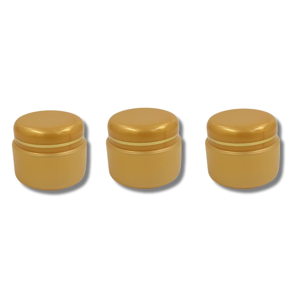 12-Pack Unbreakable PET Plastic Gold Cosmetic Jars (40g) for Creams, Lip Balm, Body Butter & Essential Oils | Leak-Proof Makeup Containers | Perfect for DIY Beauty Products, Travel & Home Organization