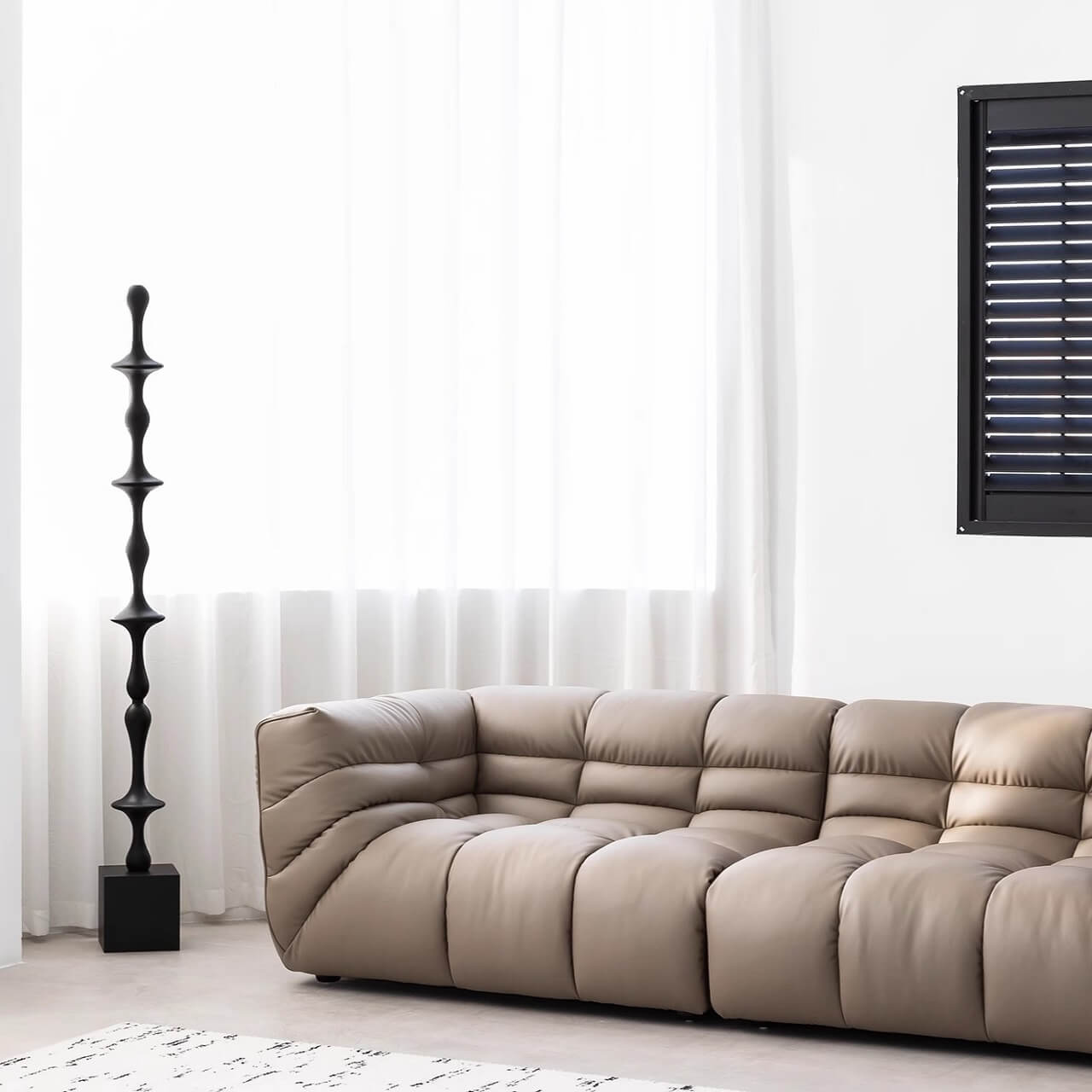 Modern Black Microfiber Leather Sectional Sofa with Solid Wood Frame - Comfortable L-Shaped Couch for Living Room, Home Theater & Office Lounge