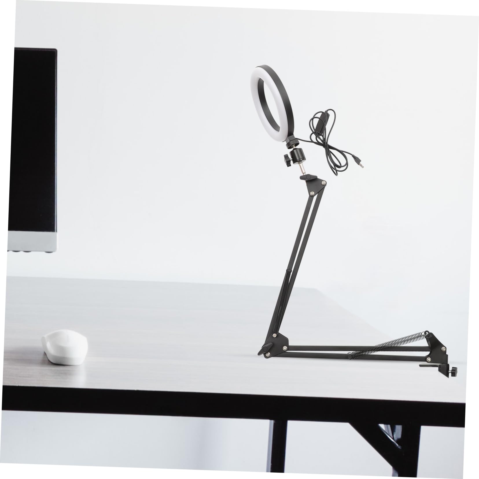 UKCOCO Adjustable Overhead Camera Mount Stand - Desktop Tripod for DSLR, Webcam, Smartphone & Ring Light - Perfect for Live Streaming, Video Calls & Content Creation