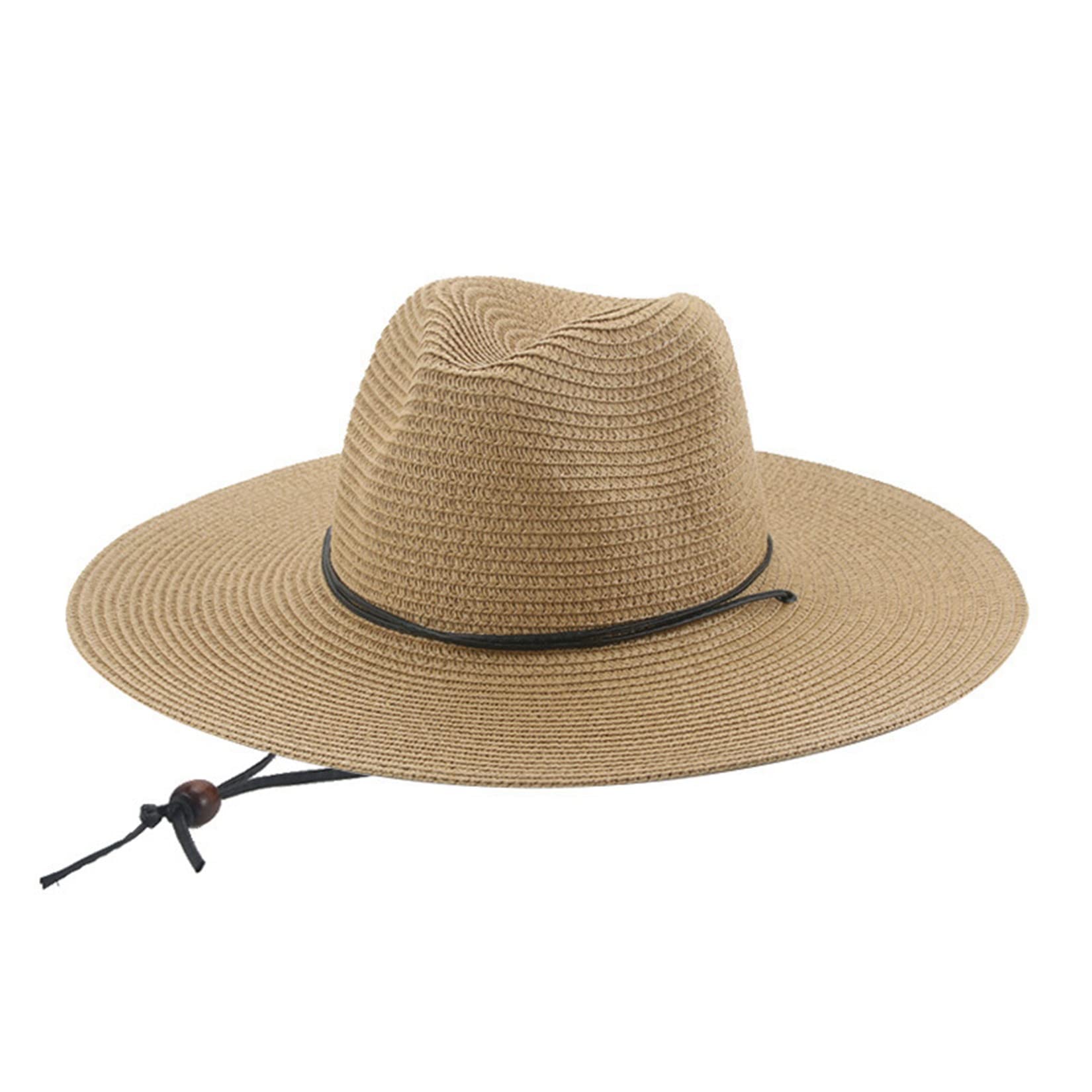 Stylish Wide Brim Straw Bucket Hat - UPF 50+ UV Protection Safari & Beach Hat for Women & Men - Perfect for Summer Outdoor Activities, Travel, and Western Cowboy Style