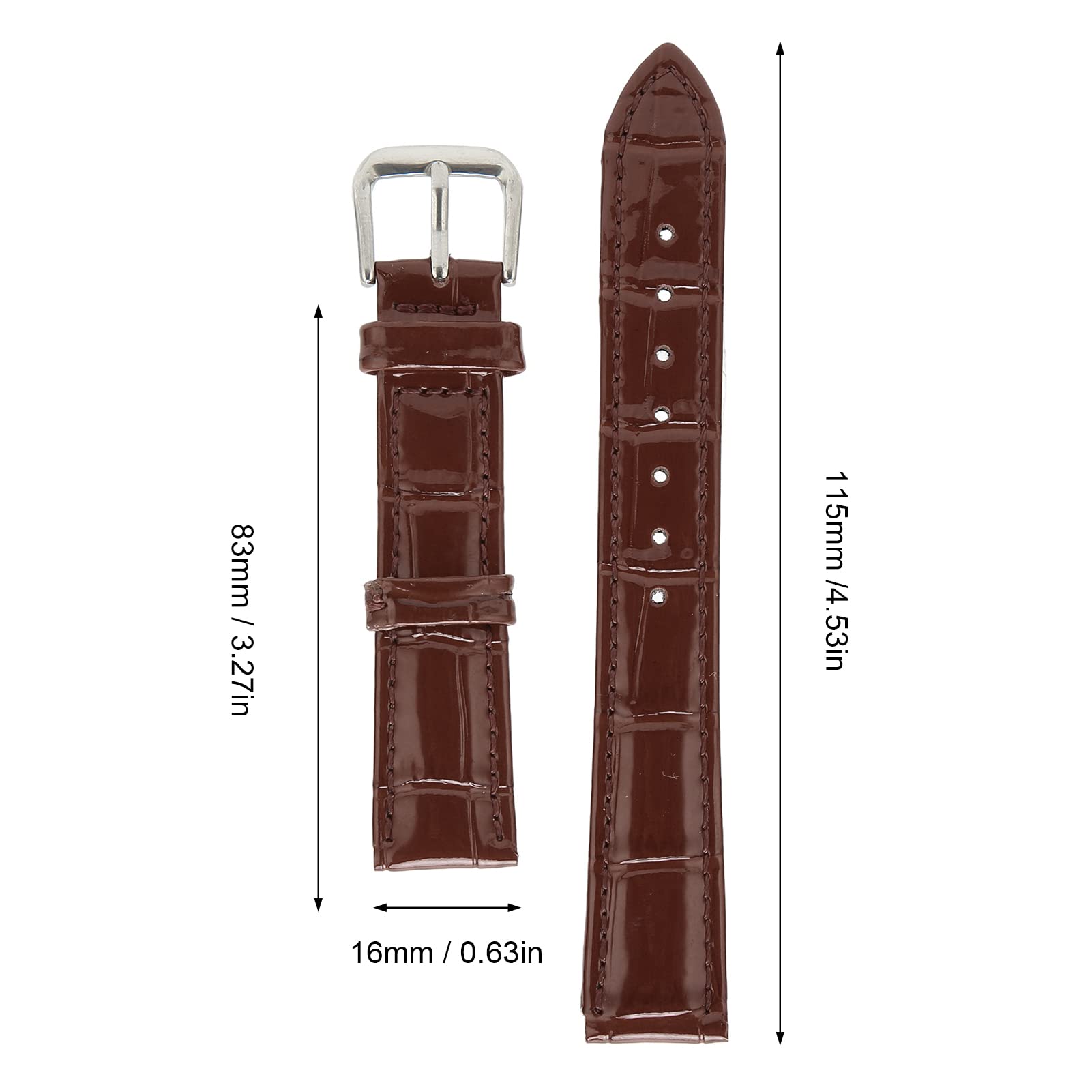 Premium PU Leather Watch Band - Breathable Multicolor Replacement Strap for Smartwatches & Fitness Trackers (Brown) | Perfect for Daily Wear, Office & Gym Use