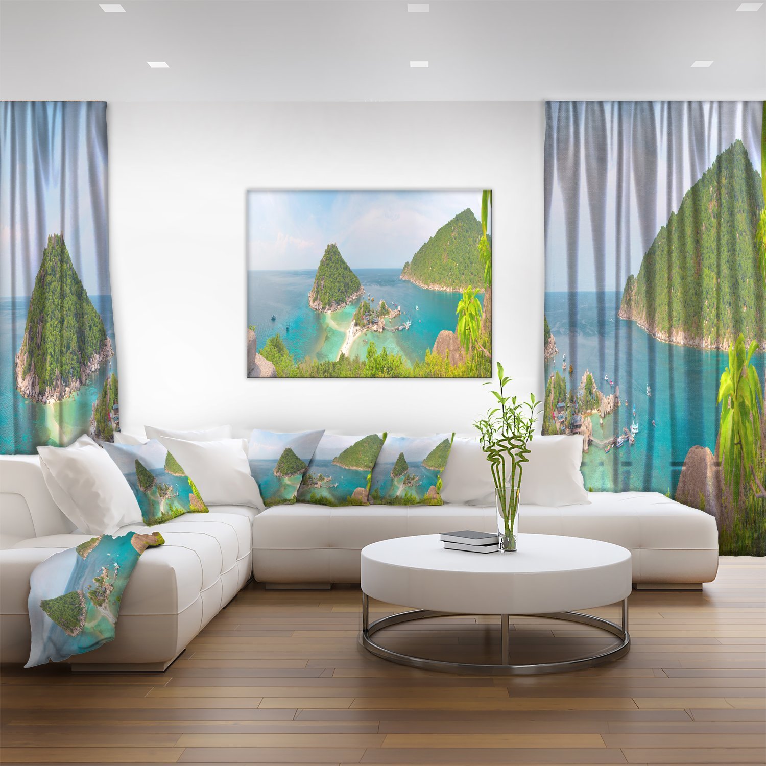 Tropical Island Panorama Large Landscape Photography Canvas Print - Stunning Beach Wall Art for Living Room, Bedroom & Office Decor