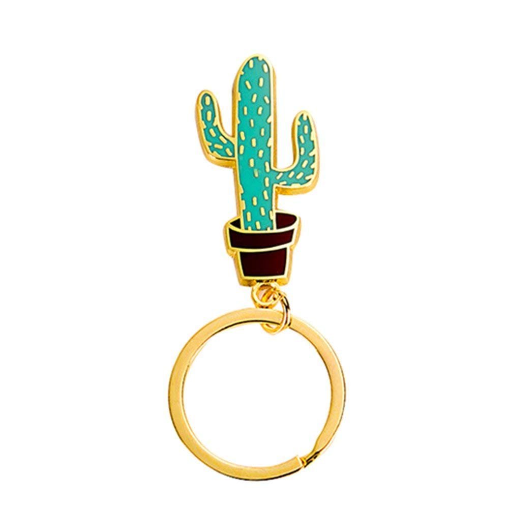 1X Cactus Key Ring Pendant - Unique Gift for Women & Men - Durable Keychain Clasp for Bags & Accessories - Handcrafted Fine Detail - Perfect for Everyday Use, Travel & Gifting