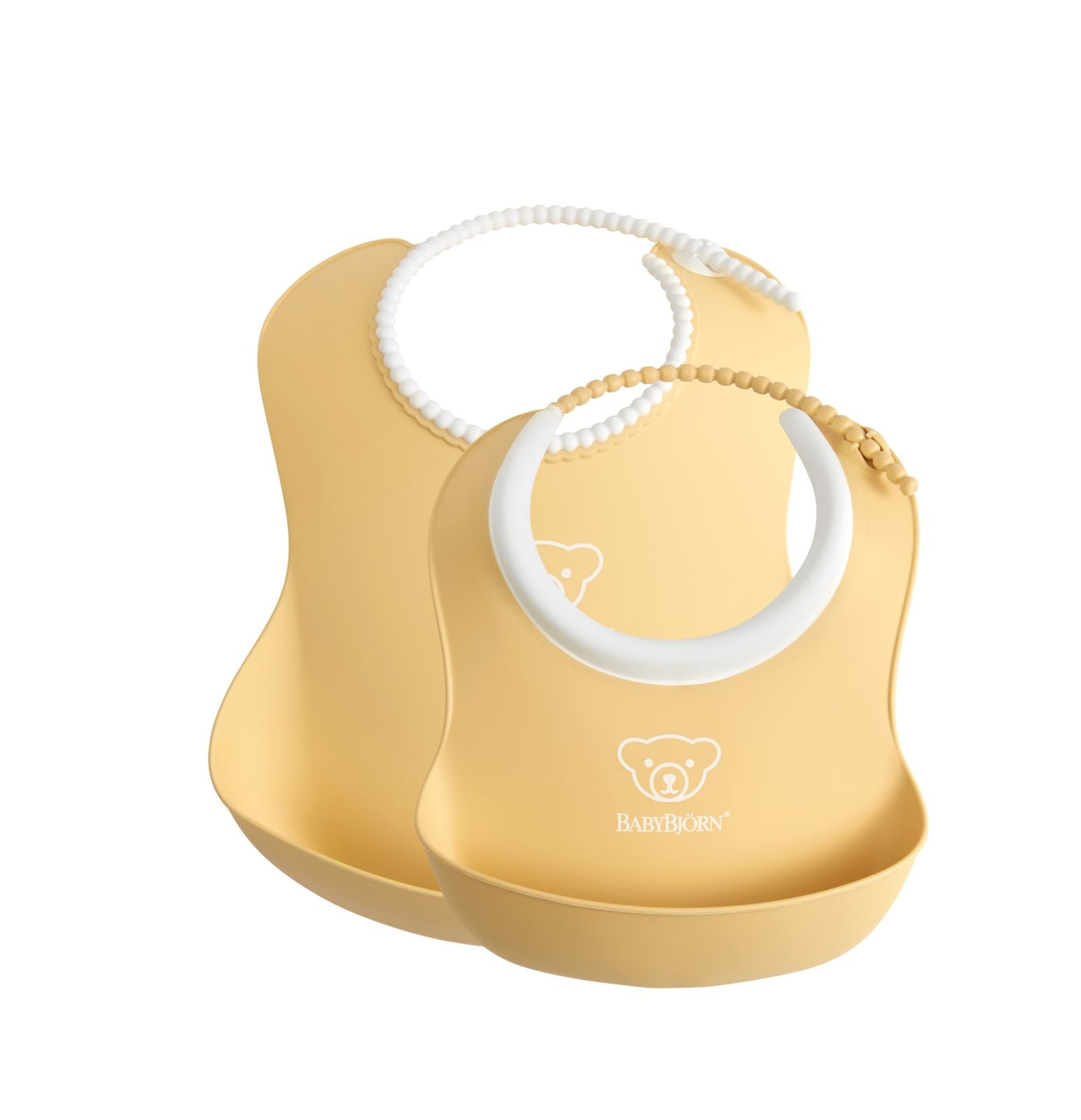 BabyBjorn Baby Feeding Bib Set - Soft Silicone Bibs for Infants & Toddlers, Easy Clean, BPA-Free (2-Pack) - Perfect for Mealtime, Snacks & Messy Play
