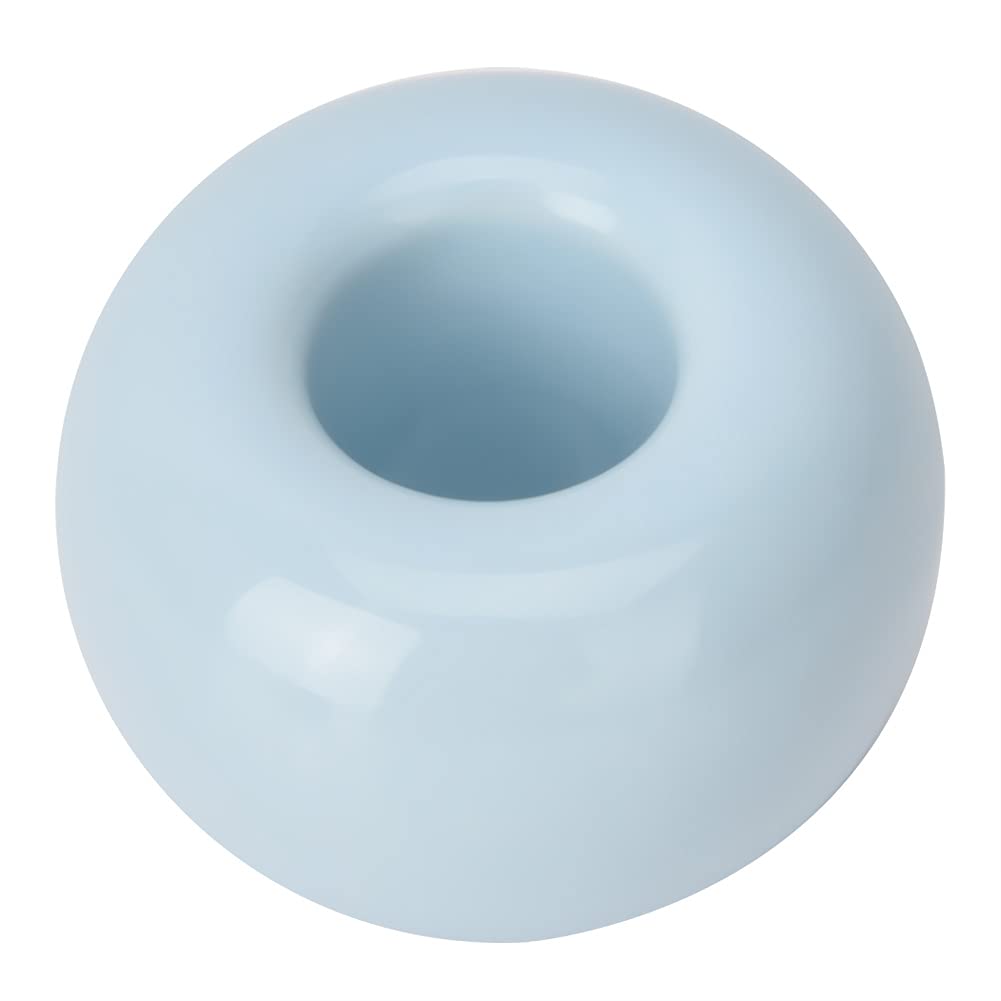 FTVOGUE Mini Ceramic Toothbrush Holder - Donut-Shaped Bathroom Organizer for Couples & Kids, Multi-Functional Toothbrush Stand with Cotton Swab Holder - Perfect for Small Bathrooms, Vanities & Travel