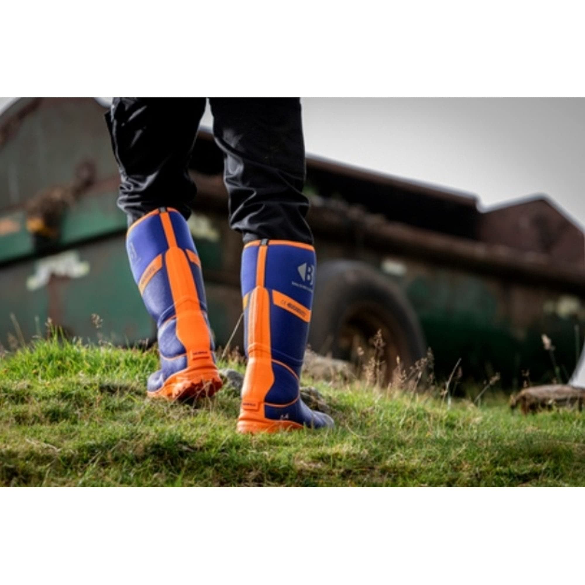 Buckbootz BBZ6000BK Black Waterproof Safety Wellington Boots for Men & Women - Heavy Duty Work Boots for Construction, Farming, and Outdoor Activities