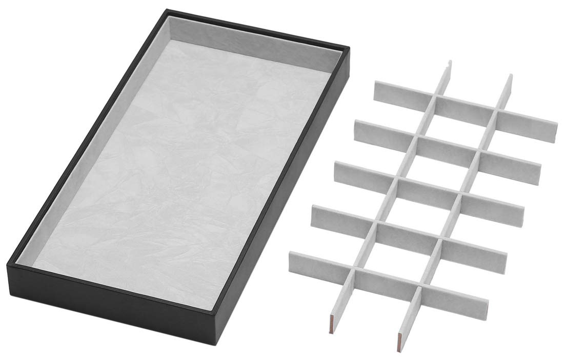 Stackable Jewelry Organizer Trays - 5-Piece Set for Necklaces, Rings & Cosmetics | Closet & Dresser Drawer Storage | Perfect for Travel, Gifts & Vanity Display