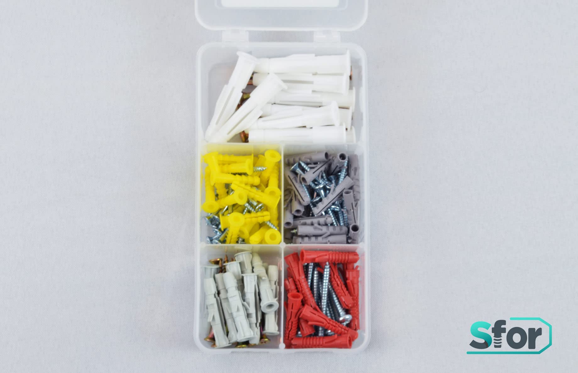 140 Pcs Anchors and Screws Assortment Kit - 40 Plastic Anchors, 30 Nylon Wall Anchors, 70 Philips Screws with Organizer Box - Heavy Duty Fasteners for DIY Projects, Furniture Assembly & Home Repairs
