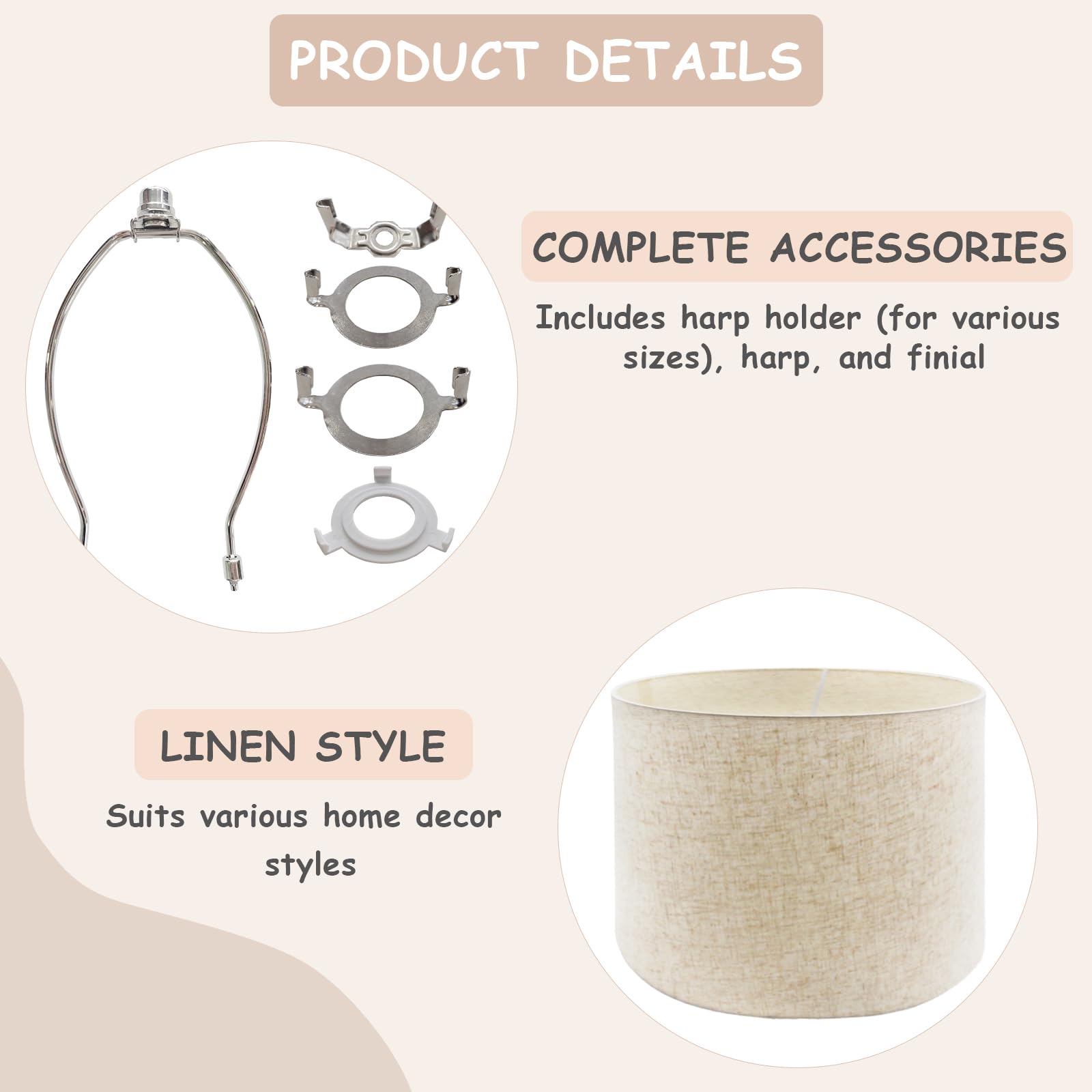 Premium Lamp Shades Set of 2 - 13