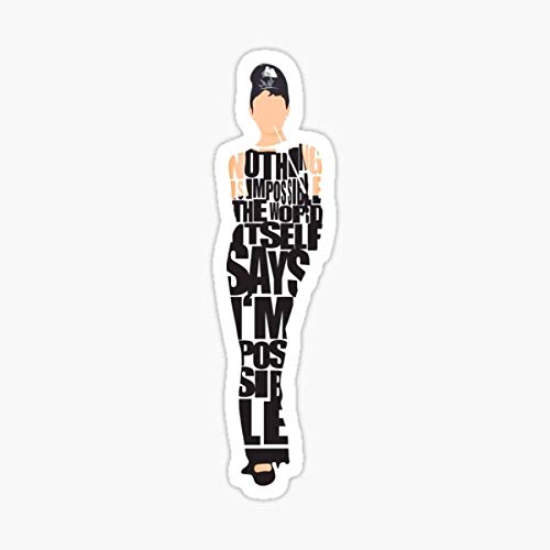 Audrey Hepburn Breakfast at Tiffany's Sticker - Waterproof Vinyl Decal for Cars, Laptops, Walls, Windows & Trucks - Classic Movie Art for Home Decor, Office & Gifts
