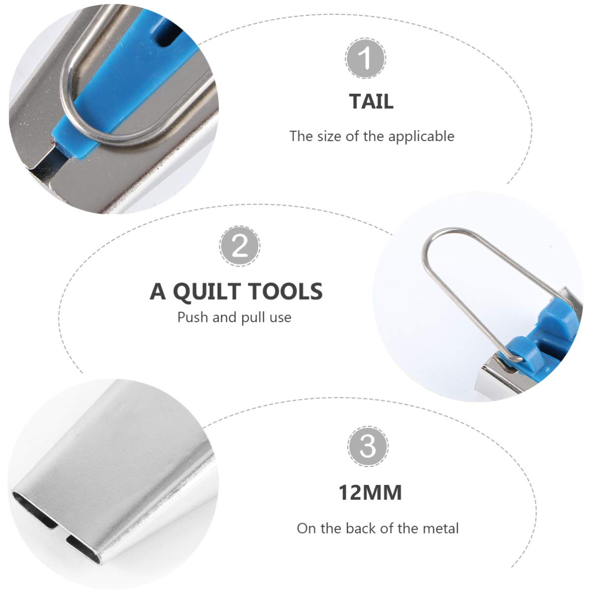 DOITOOL Quilting Bias Binding Maker Tool - DIY Fabric Bias Tape Maker for Sewing, Quilting & Comforter Sets - Blue Sewing Machine Accessories | Perfect for Quilting Projects, Home Decor & Crafting Supplies
