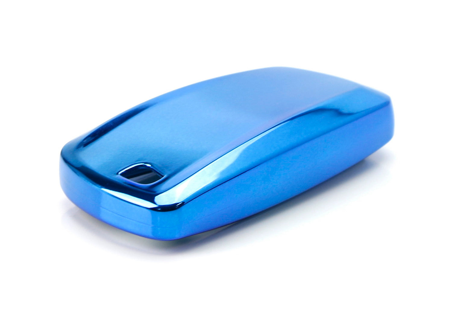 Premium Chrome Blue TPU Key Fob Cover Case for BMW 1/2/3/4/5/6/7 Series & X1/X3/X4 Models - 4 Button Remote Key Protector - Durable & Stylish Car Accessory for Daily Use & Travel Protection