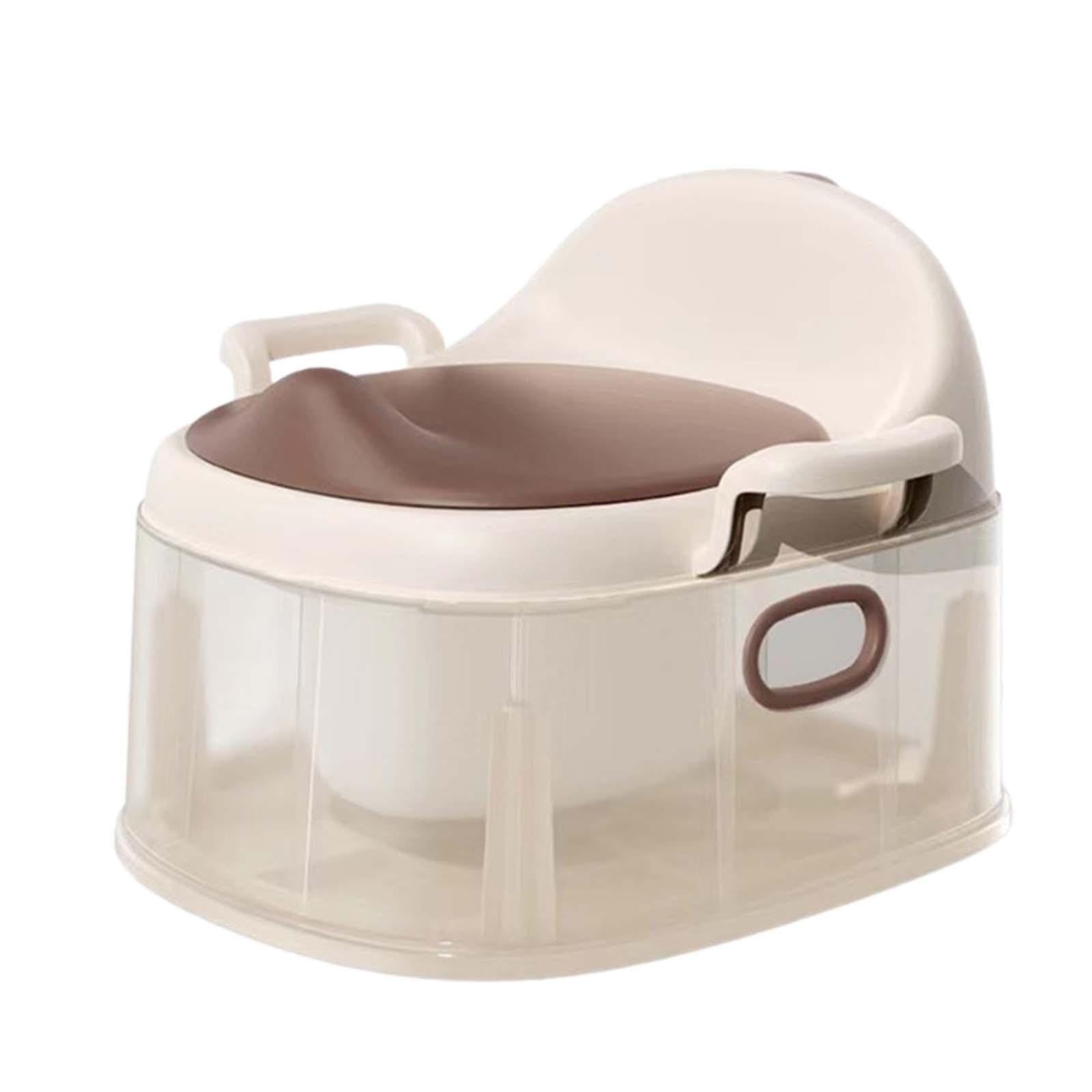 **Esquirla Kids Potty Chair - Non-Slip Toddler Training Toilet for Boys & Girls, Easy to Empty & Clean, Realistic Design, Brown - Perfect for Home, Travel & Daycare Potty Training**