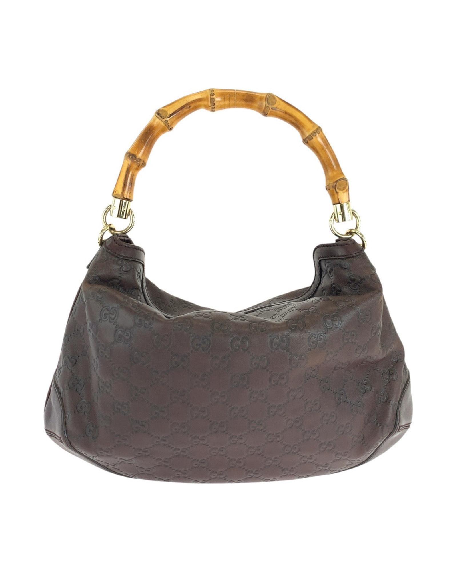 Stylish Bamboo Handle Leather Hobo Bag for Women - Fashionable Crossbody Shoulder Bag - Perfect for Work, Travel & Everyday Use