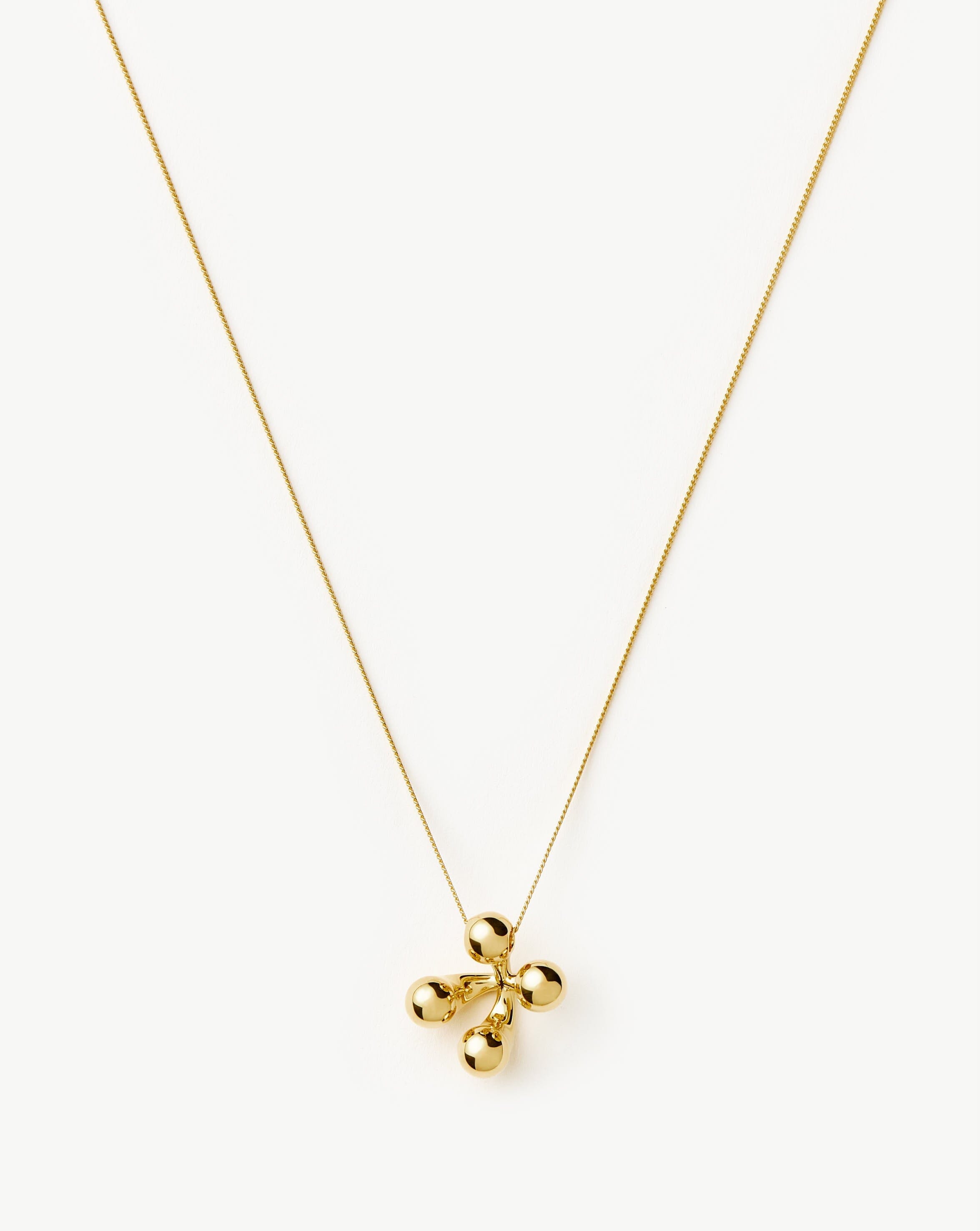 Atom Large Pendant Necklace - 18k Gold Plated Women's Jewelry for Casual Wear, Date Night & Special Occasions