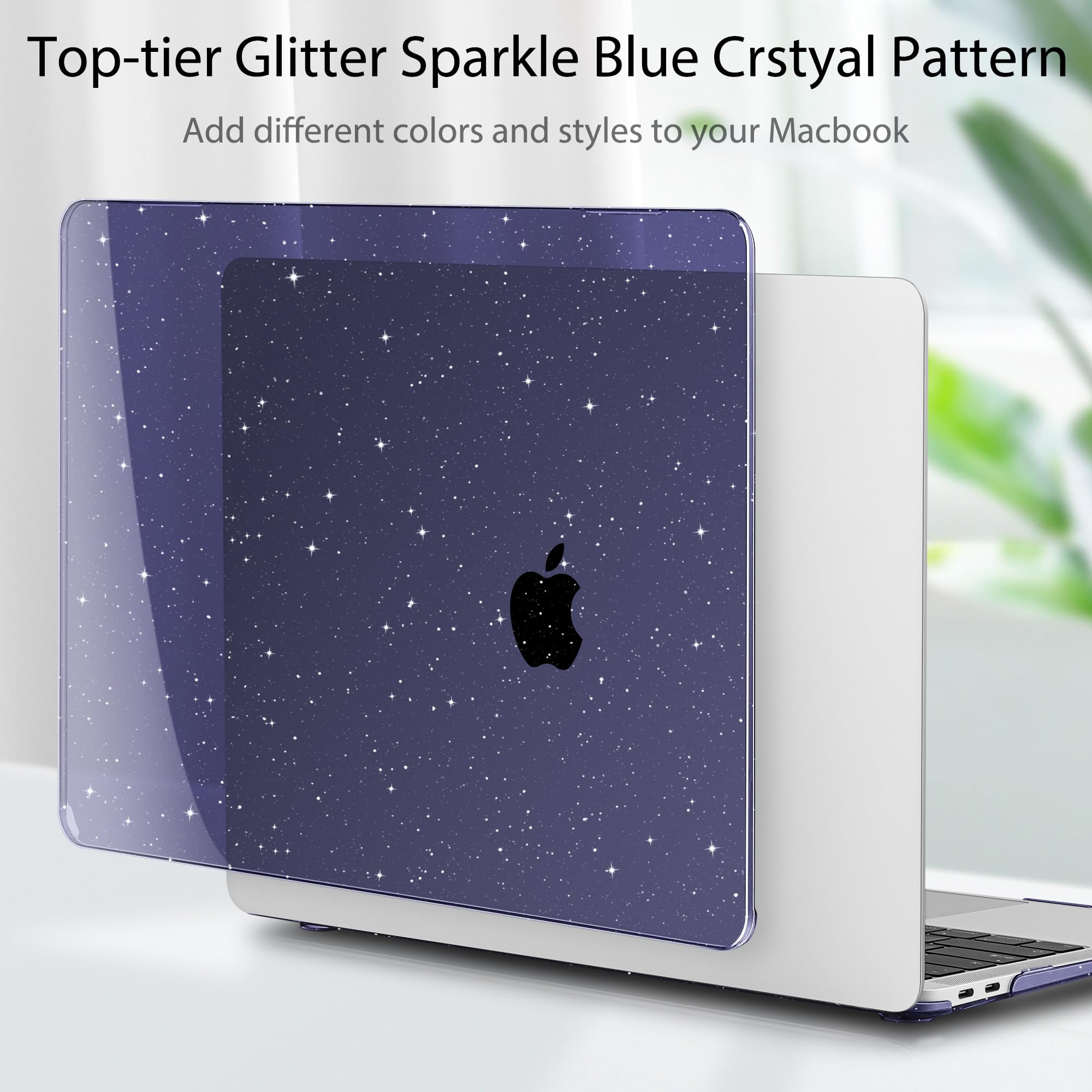 May Chen MacBook Air 13 inch Case (2021/2020/2019/2018 Models) - Hard Plastic Protective Shell Compatible with M1 A2337 A2179 A1932, Fits Retina Display & Touch ID - Shining Royal Blue | Perfect for Work, Travel & School Protection