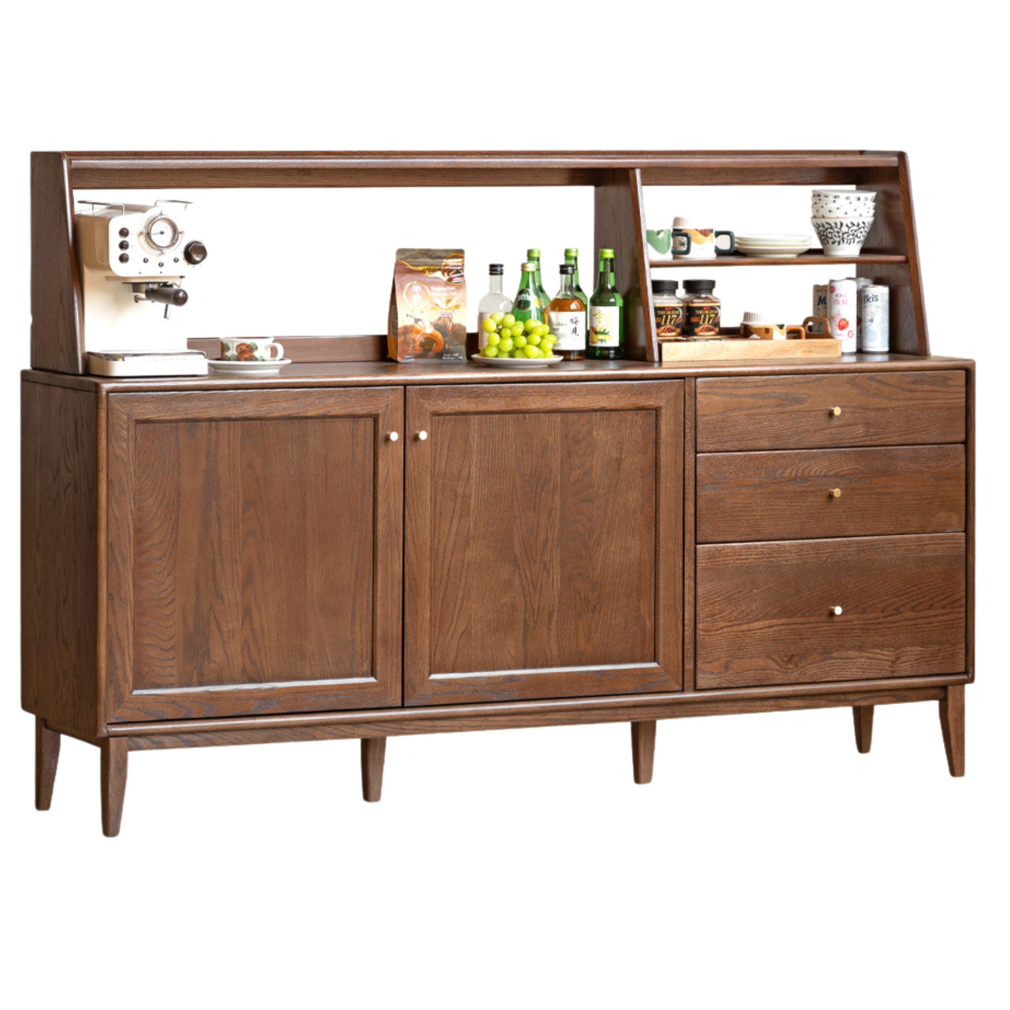 70.8x15.7x47.6 inch / 180x40x121 cm / walnut color / sideboard+ upper shelf