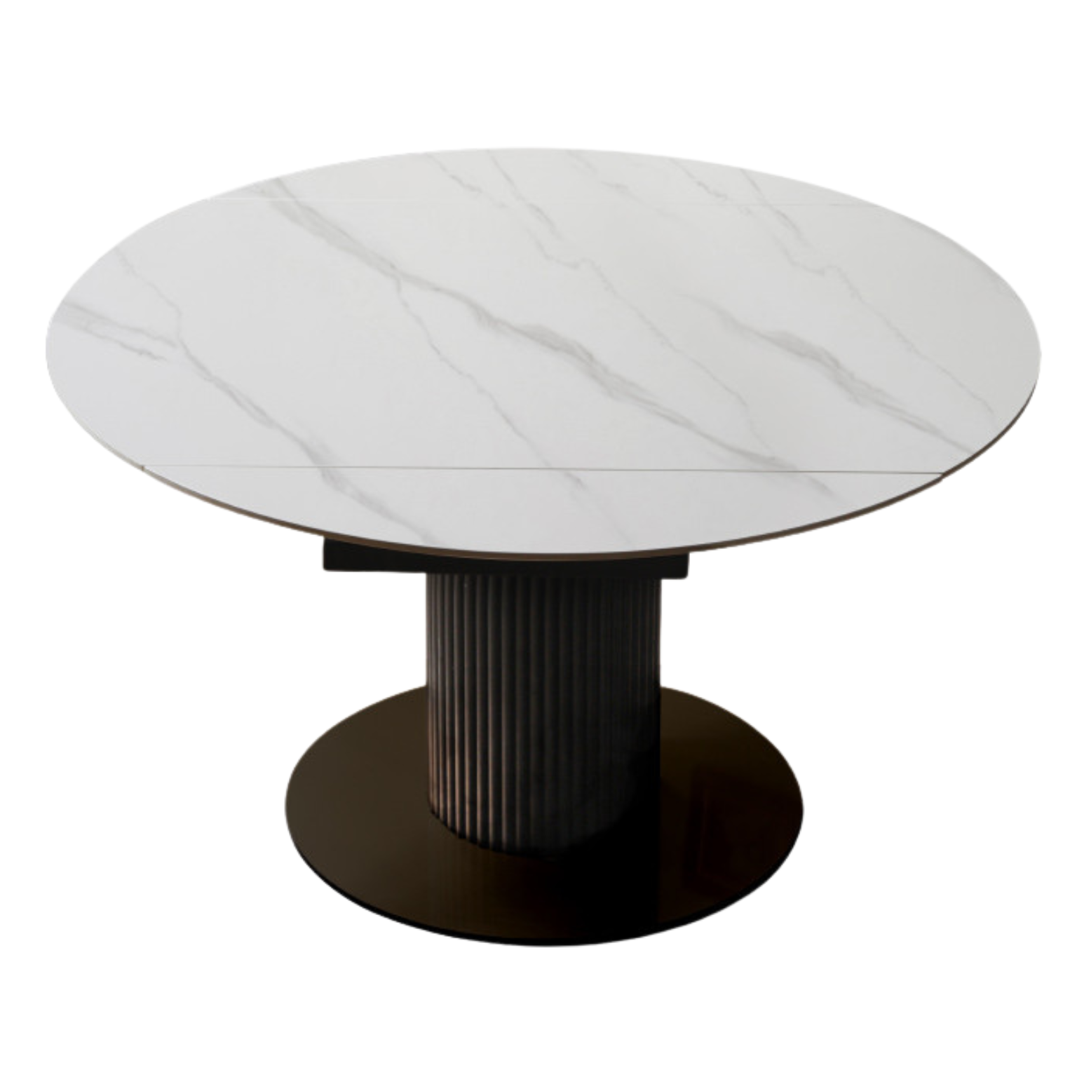 out of stock 53.1x35.4-53.1x29.9 inch / 135x90-135x76 cm / White color / Rotating telescopic dining table