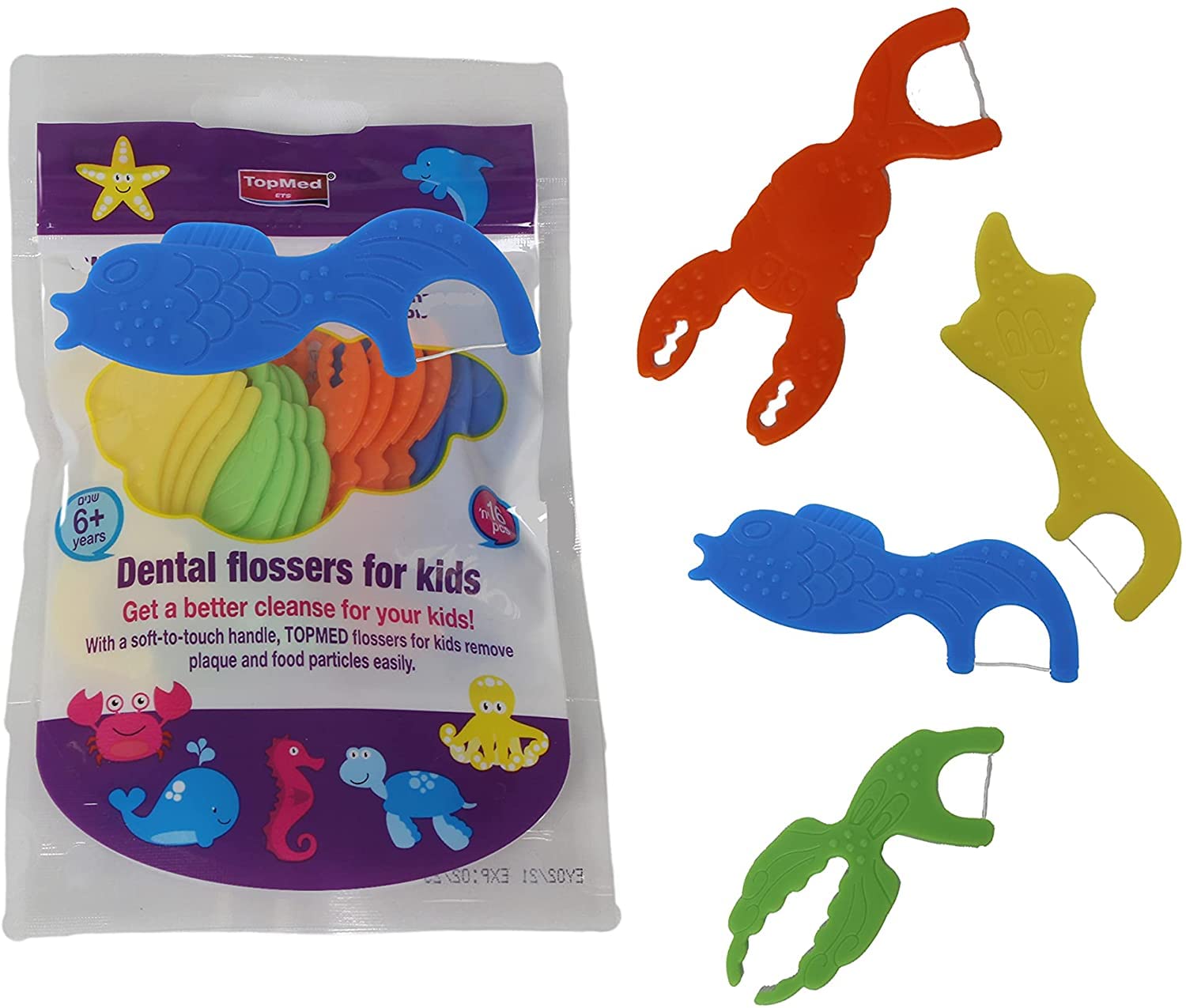 Best Kids Dental Floss Picks - 16 Count (Pack of 16) | Gentle & Safe Teeth Cleaning for Children | Perfect for School Lunches & Travel Oral Care