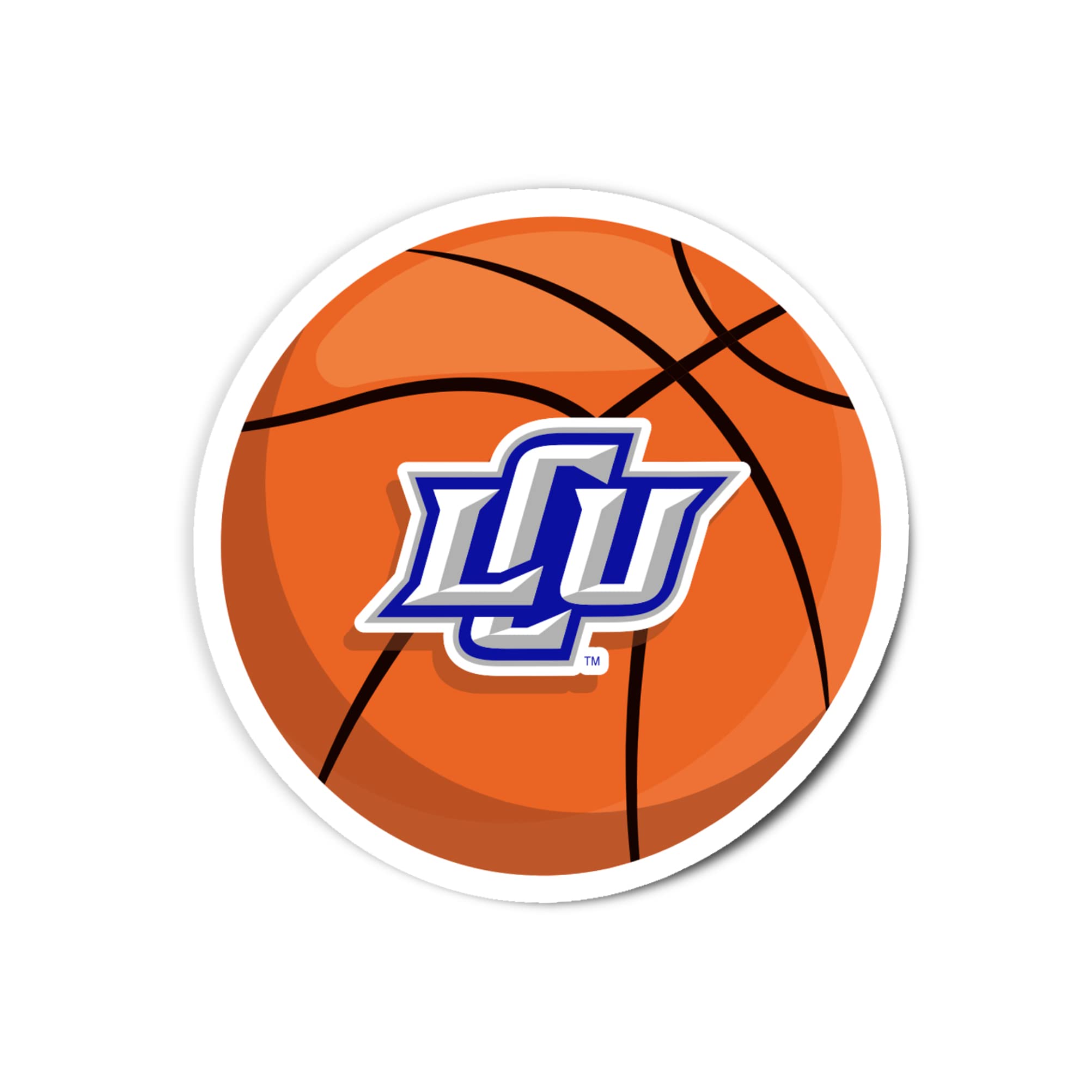 LCU Chaparrals Basketball Logo Sticker - Desert Cactus Design Vinyl Decal for Laptop, Water Bottle, Car & Scrapbook - Perfect for Lubbock Christian University Fans & Sports Enthusiasts - Great for Game Days, School Spirit & Team Pride