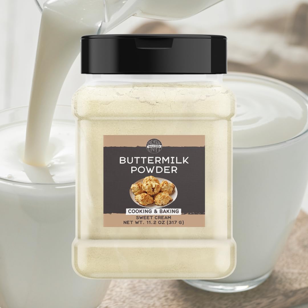 Birch & Meadow Buttermilk Powder - 11.2 oz Sweet Cream Dry Powder for Baking & Cooking | Perfect for Pancakes, Biscuits, and Homemade Recipes