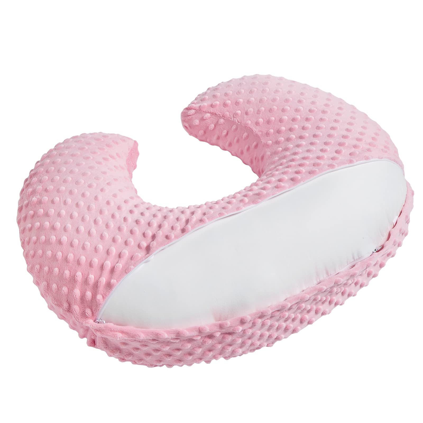 **Baby Nursing Pillow Cover - Ultra-Soft Breastfeeding Pillow Slipcover for Newborns & Infants (Candy Pink) - Perfect for Feeding, Cuddling & Comfort**