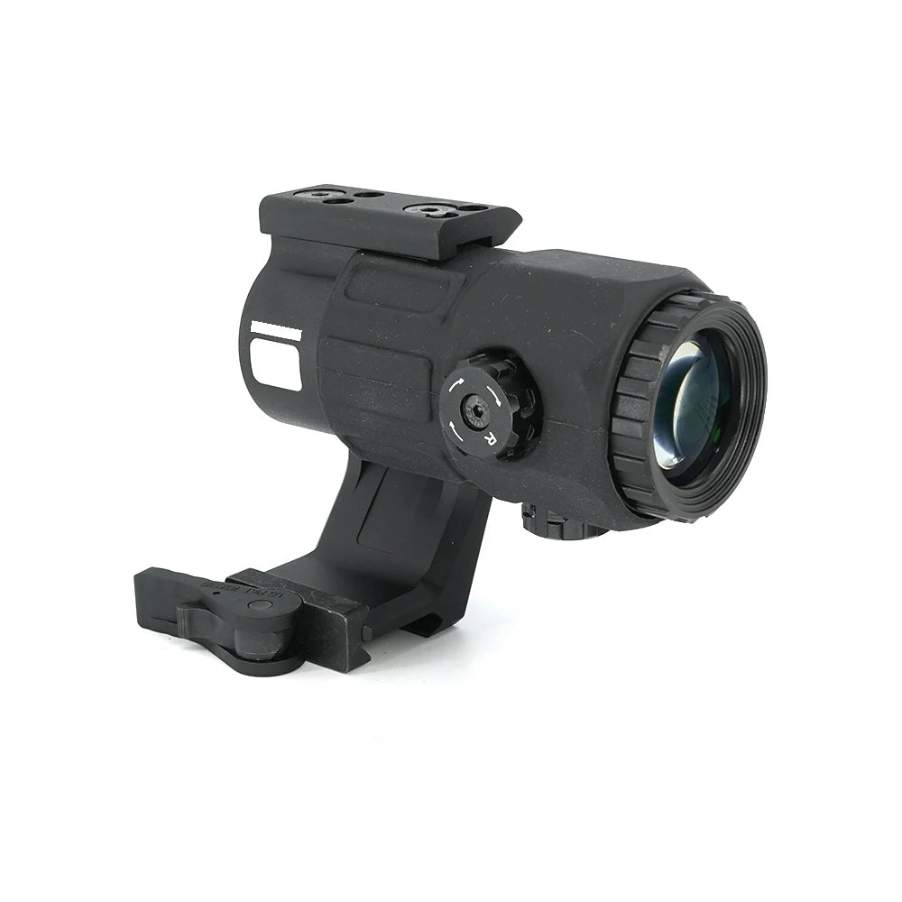 Tactical G45 5X Magnifier Scope with FAST FTC Mount - Compatible with Airsoft Guns - US Flag Markings - Black & FDE Color Options - Perfect for Outdoor Shooting, Hunting, and Tactical Training
