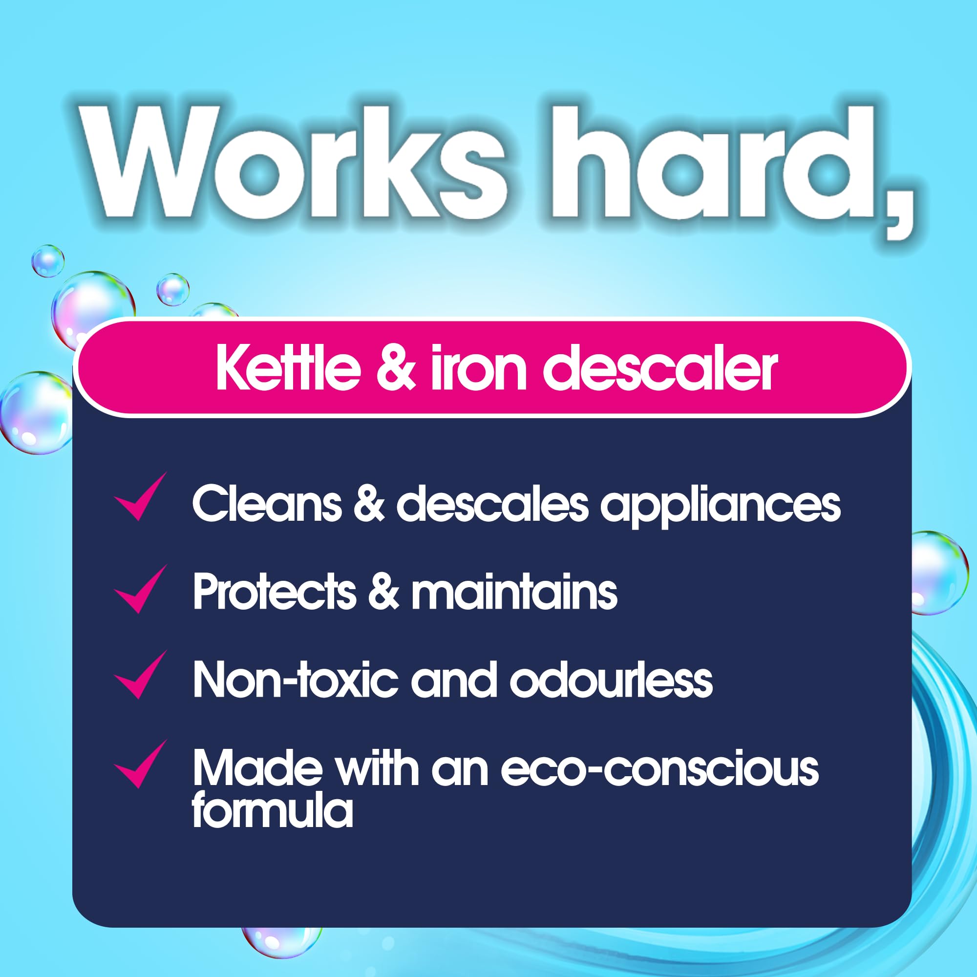 Kettle & Iron Descaler (3x20g) - Effective Limescale Remover for Coffee Makers, Teapots & Household Appliances | Fast Cleaning Solution for Kitchen & Home