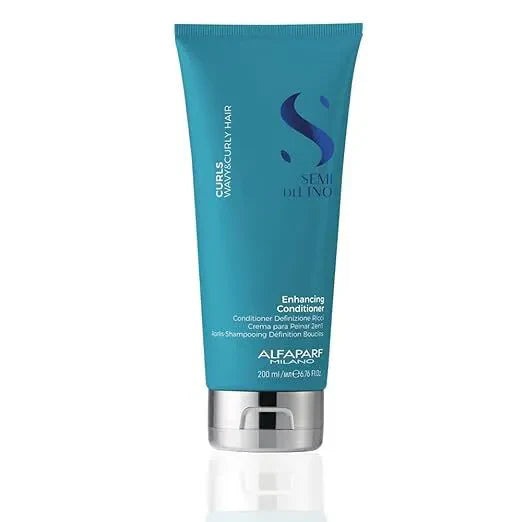 Alfaparf Milano Semi Di Lino Curls Enhancing Low Shampoo 250ml & Conditioner 200ml Duo Set for Curly Hair - Hydrating & Defining Natural Curls - Perfect for Daily Hair Care Routine