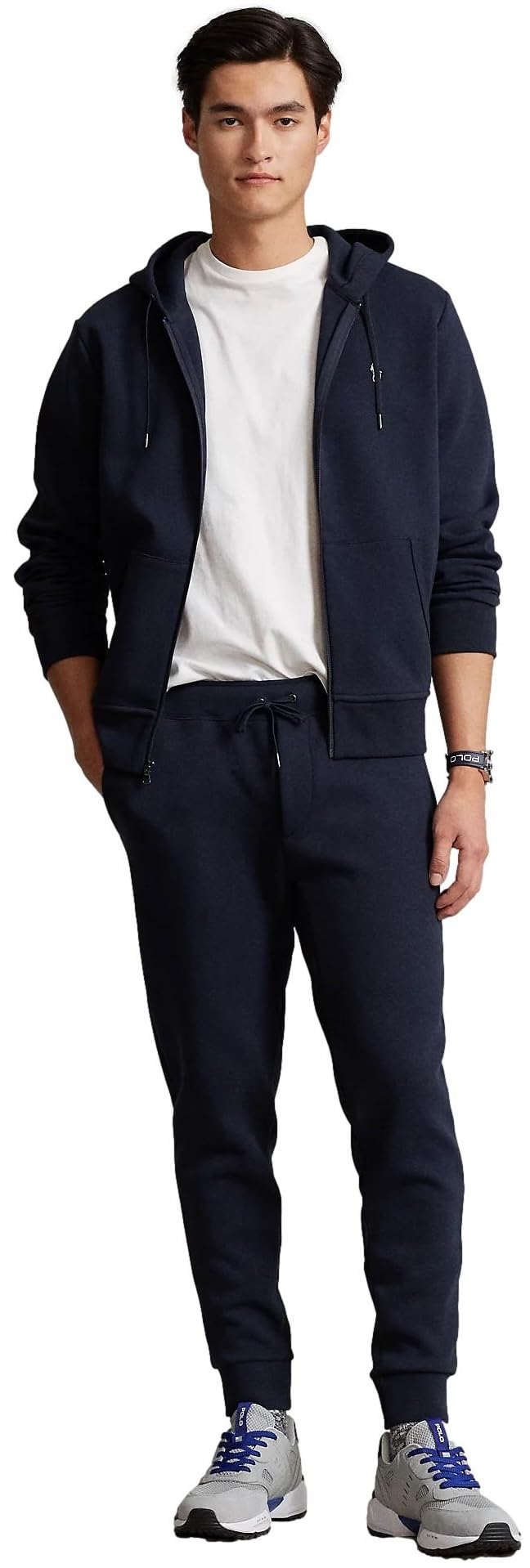 POLO RALPH LAUREN Men's Double-Knit Full-Zip Hoodie Sweatshirt | Lightweight Casual Jacket for Everyday Wear | Perfect for Gym, Work & Outdoor Activities