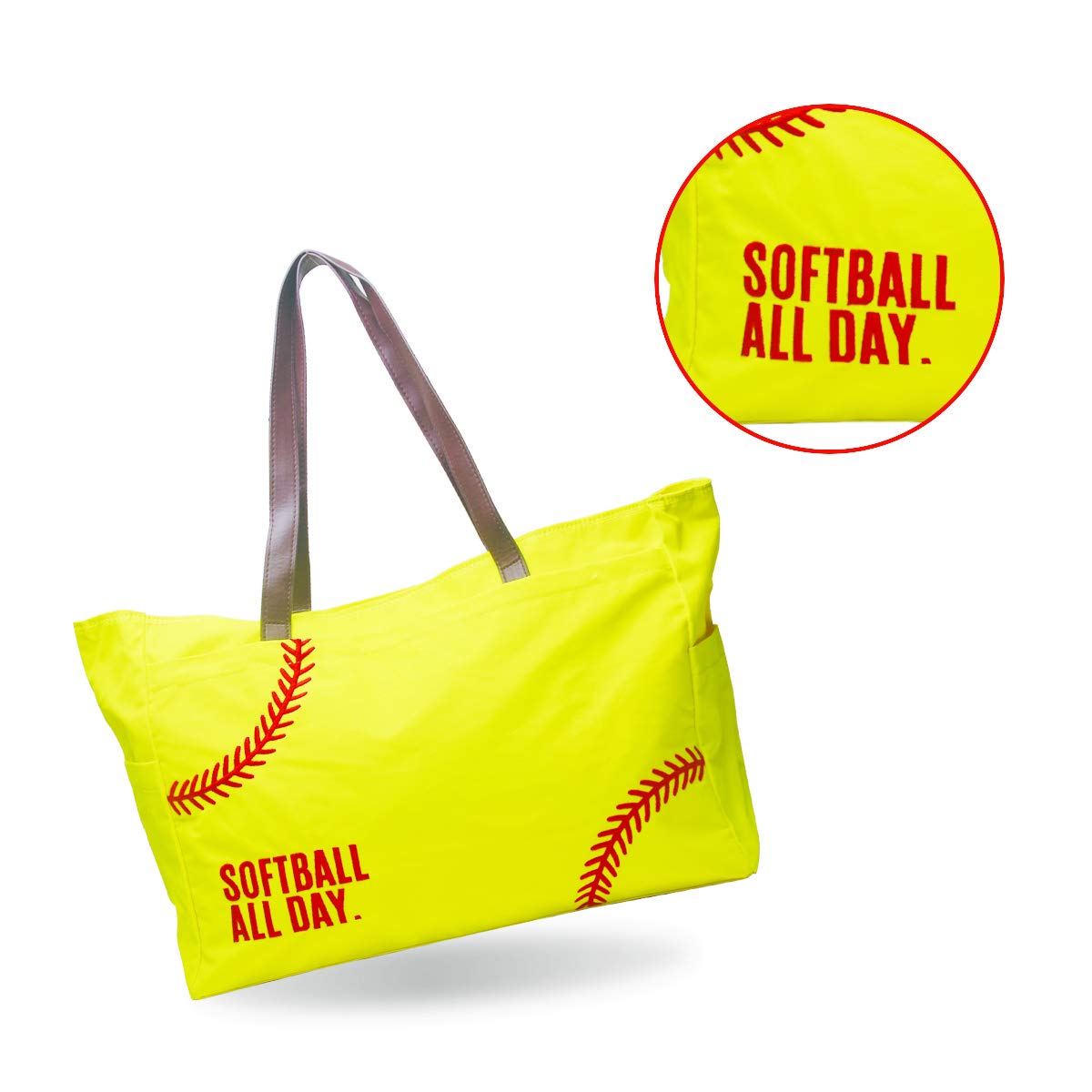 Gabigaba Women's Large Canvas Baseball Tote Bag - Oversized Casual Handbag for Sports, Mom, Beach & Travel | Perfect for Gym, Shopping & Daily Use