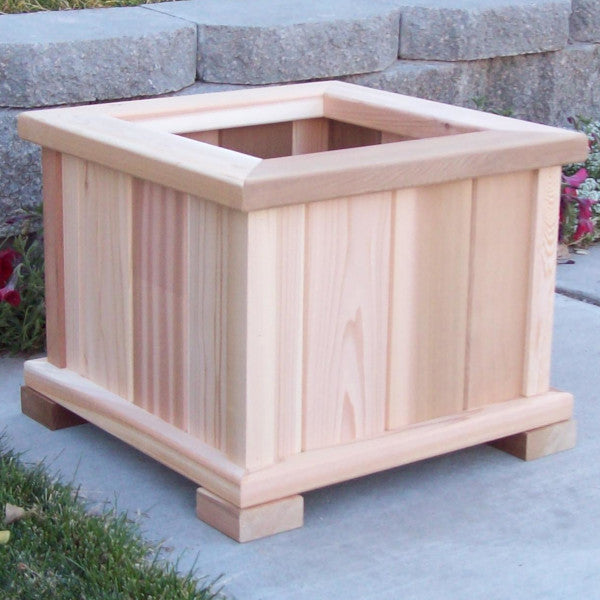 Square Patio Planter - Modern Outdoor Garden Planter Box for Plants, Flowers & Herbs - Durable Weather-Resistant Design - Perfect for Balcony, Deck, Backyard & Patio Decor