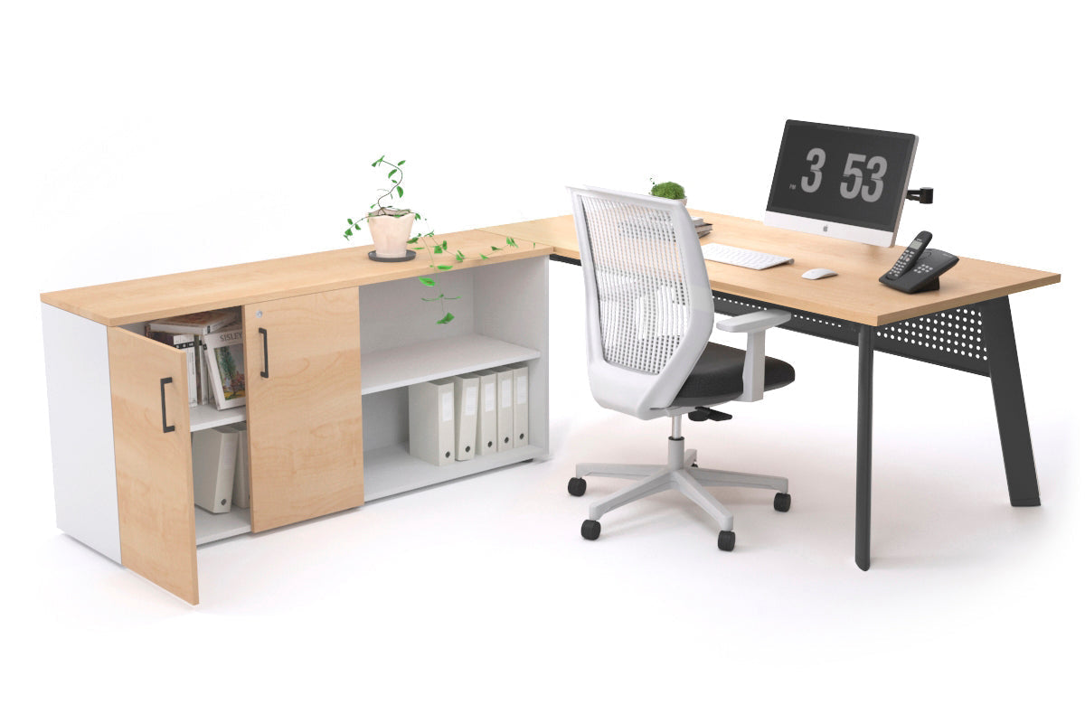Switch Executive Setting With Uniform Spine Black Frame [1600L x 700W] - Premium Office Desk for Modern Workspace & Home Office