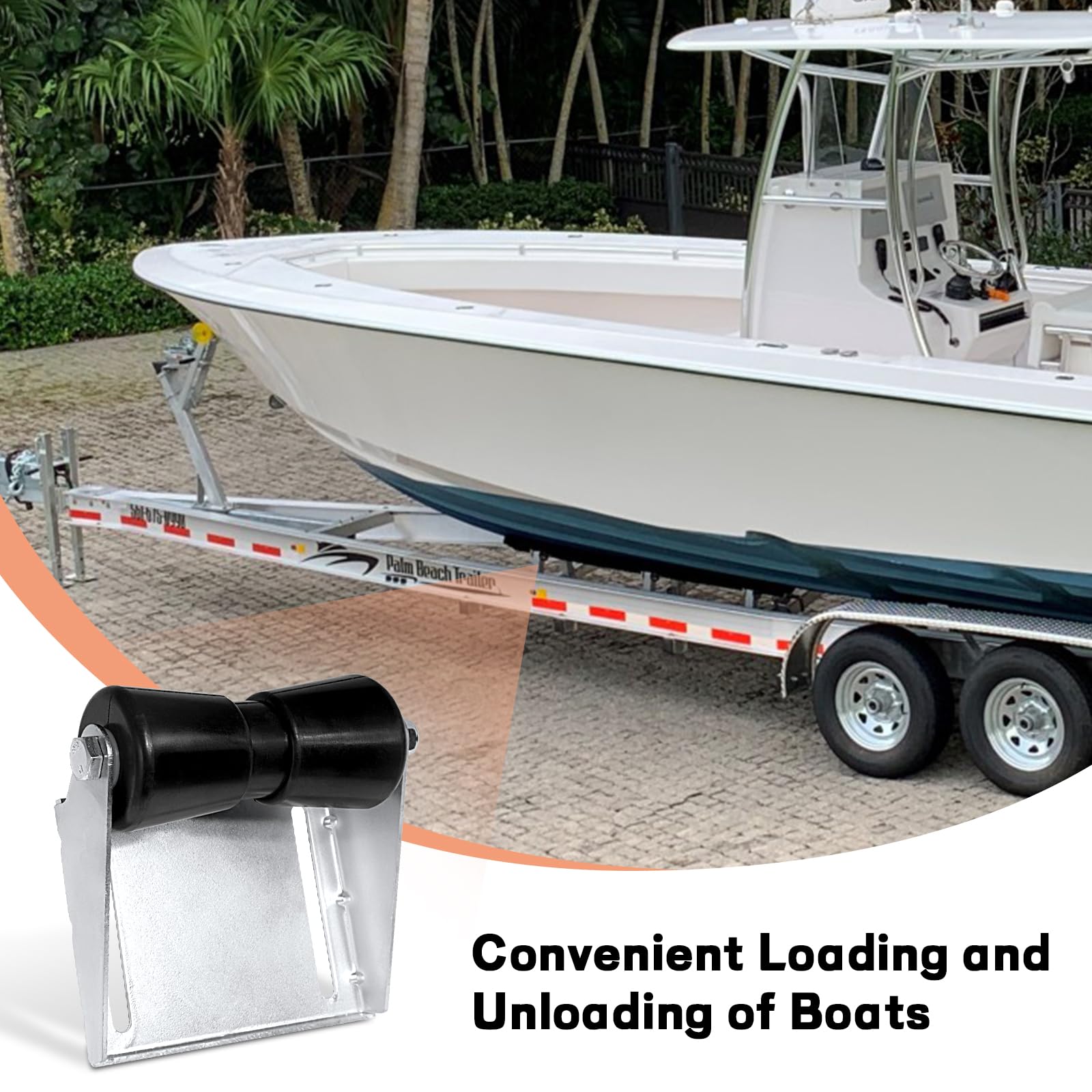 **Boat Trailer Rollers with Brackets - Galvanized Steel Keel Roller Assembly Kit for Boat Trailers | Includes Mounting Bolt & Roller Shaft | Perfect for Smooth Boat Loading & Unloading**