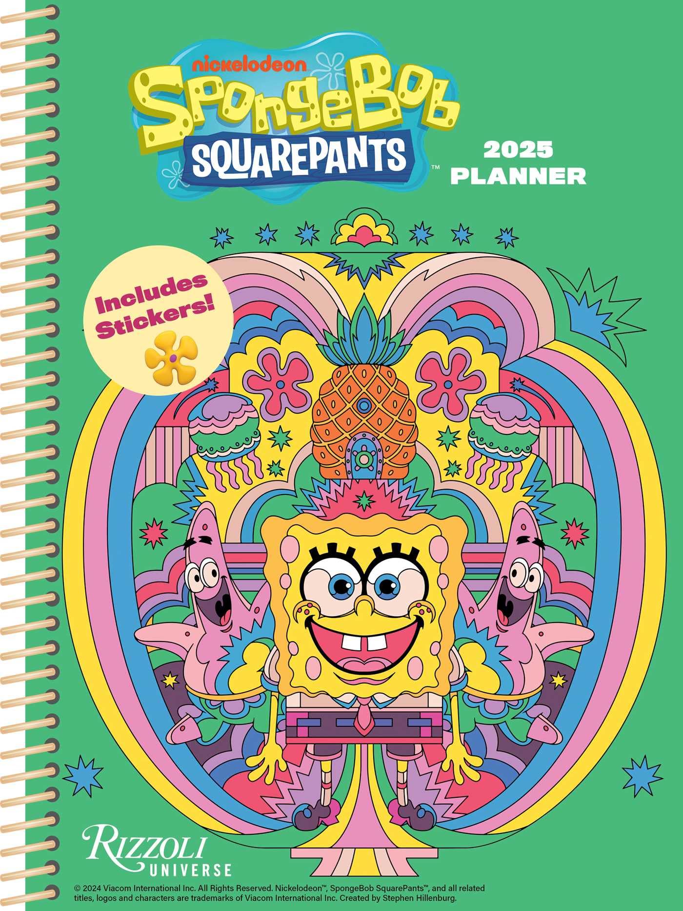 SpongeBob SquarePants 2025 Monthly Planner - 12-Month Wall Calendar with Fun Cartoon Designs - Perfect for School, Office & Home Organization