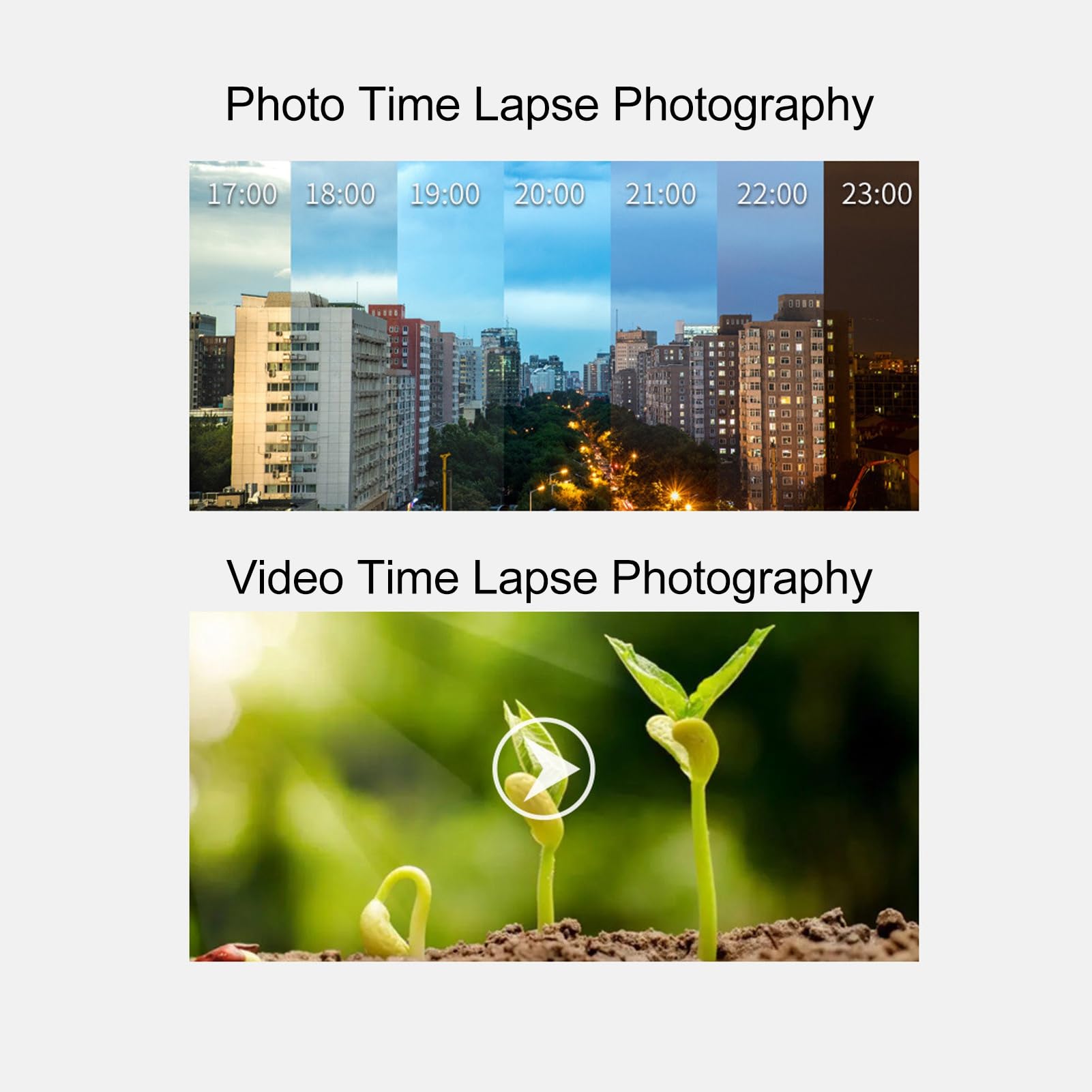 Jiawu Outdoor Time Lapse Camera - 180 Days Standby, 1080P HD Photo & AVI Video Recording for Construction, Cooking, Plants Growth, Art Drawing | Perfect for DIY Projects, Home Improvement, Gardening & Creative Arts (512GB Memory Card Not Included)