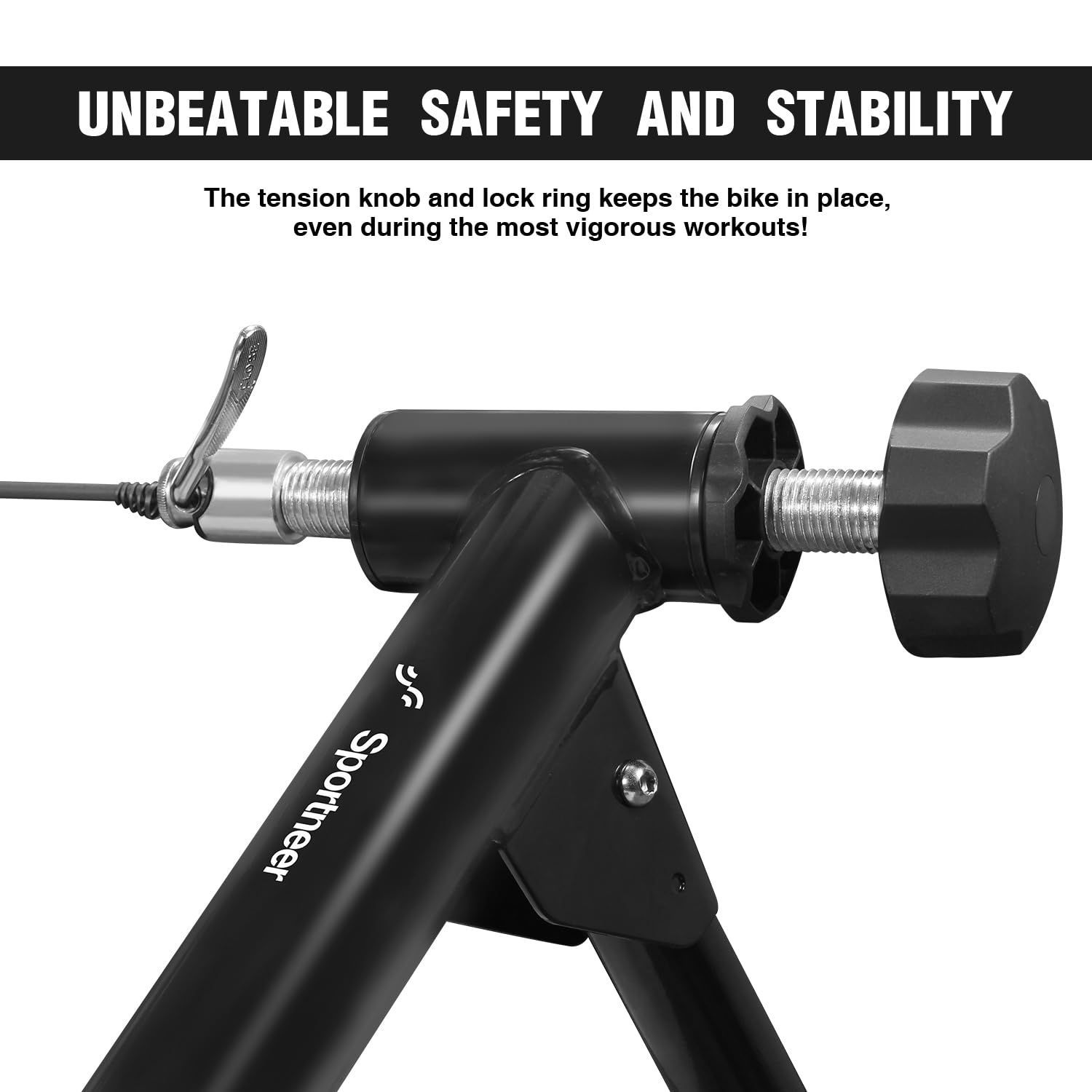 Sportneer Fluid Bike Trainer Stand for Indoor Cycling - Auto Resistance Control for 26-29