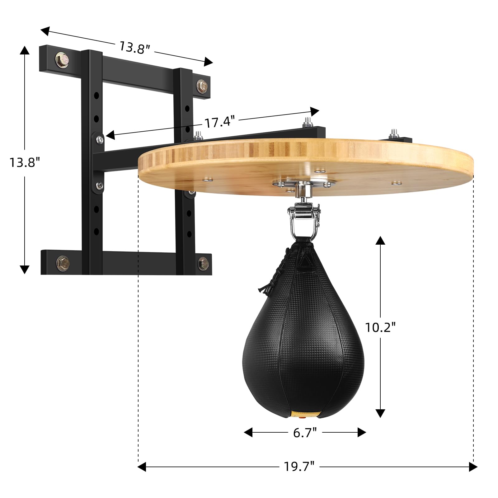 Adjustable Speed Bag Platform Kit with Punching Bag & Pro Swivel for Boxing Training, Fitness & Home Gym Workouts - Perfect for Boxing, MMA, Cardio & Strength Training