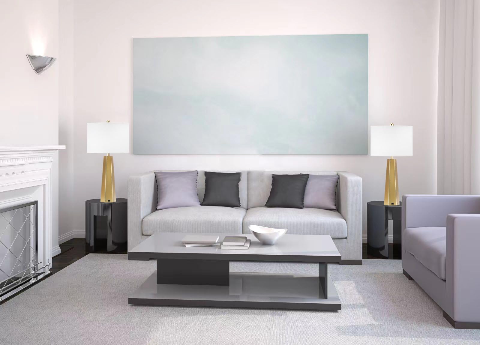 Modern Touch Bedside Lamps Set of 2 - 30