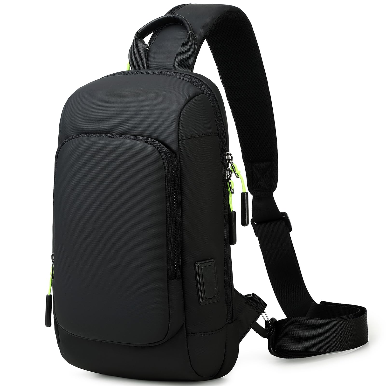 Waterproof Crossbody Sling Bag for Men with USB Charging Port - Lightweight Casual Daypack for Travel, Hiking & Daily Commute