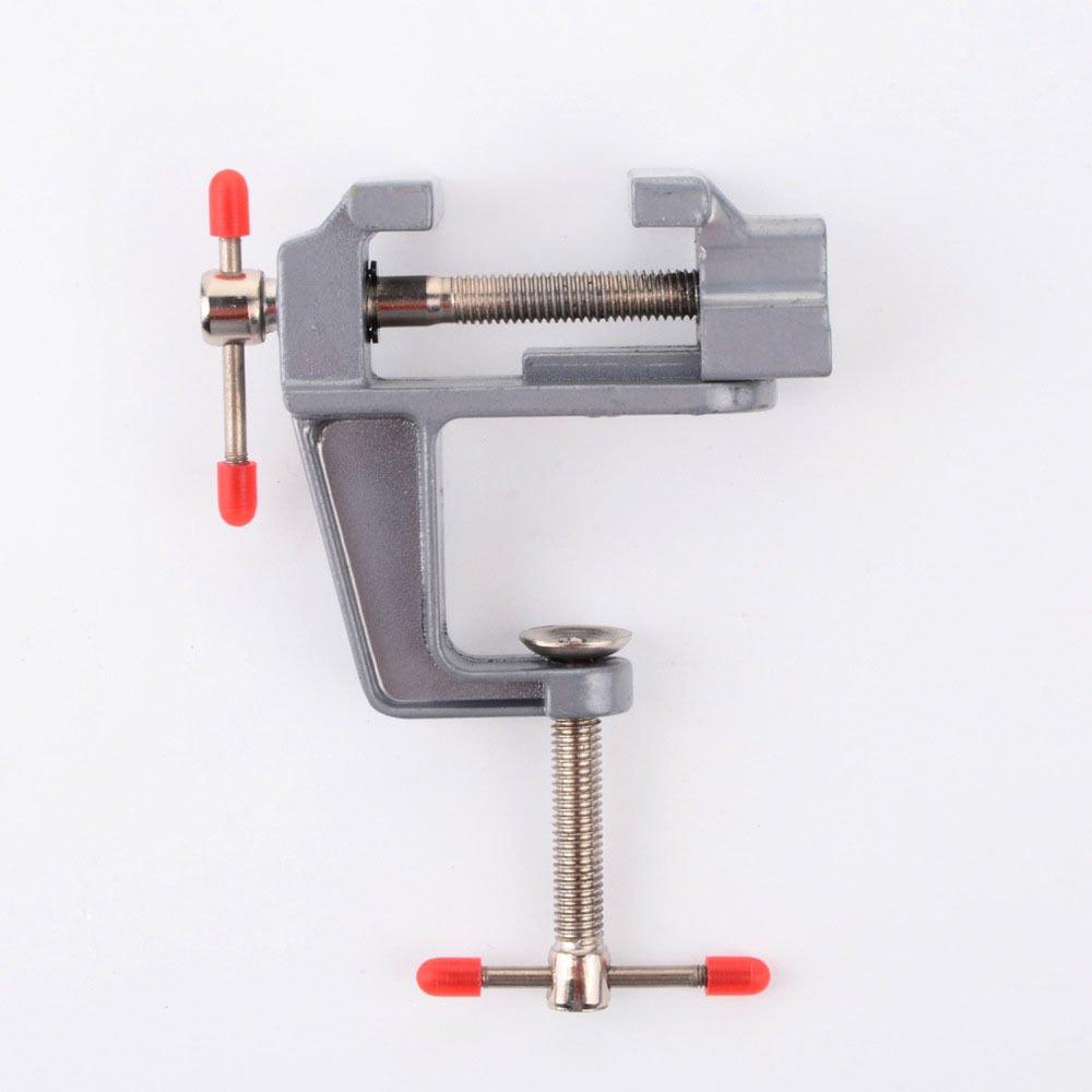 Mini Table Vice - 360° Swivel Workbench Clamp for Crafting, Hobby & Repair - Heavy Duty Bench Vise for Woodworking, Jewelry Making & DIY Projects - Perfect for Small Workshops & Home Garages