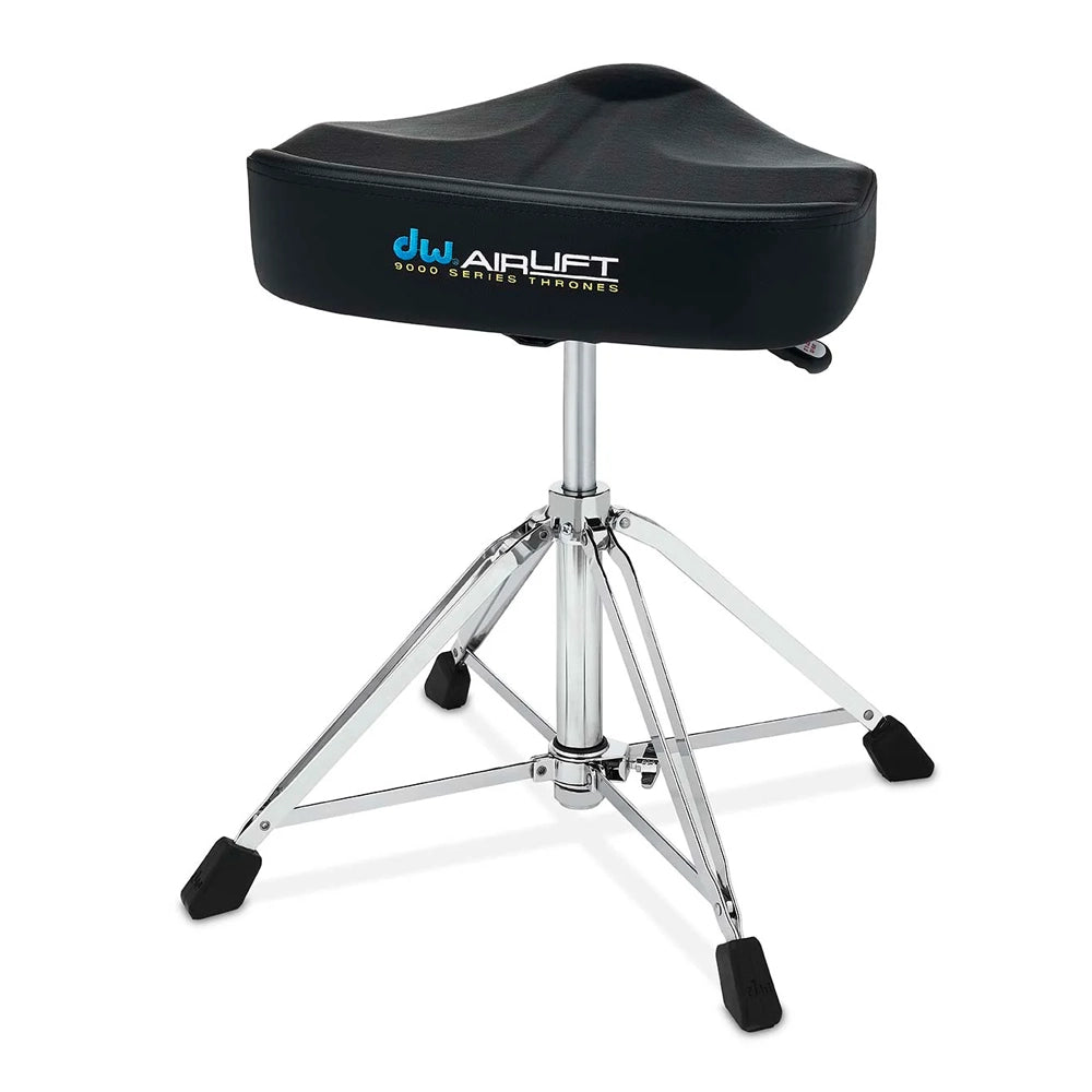 DW 9000 Series Airlift Tractor Drum Throne - Adjustable Drum Stool with Backrest for Drummers | Heavy-Duty Drum Throne Seat for Studio & Live Performances