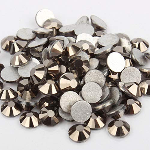 Xuccus Wholesale 200Gross SS12 Hematite Flatback Rhinestones - Non Hot Fix Crystal Glass Strass for Nail Art, DIY Crafts, Jewelry Making & Costume Decorations - Perfect for Nail Designs, Scrapbooking & Fashion Accessories