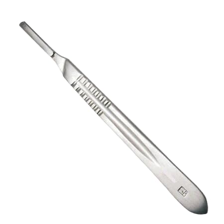 Stainless Steel Scalpel Handle #4 - Plain with Grip Grooves, Flat Design for Precision Cutting - Ideal for Taxidermy, Crafts, Wood Carving, Wax Carving, Medical Training & DIY Projects - Blades Not Included (10-Pack)