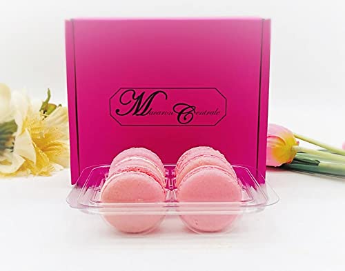Premium Raspberry Macaron Gift Box - Delicious French Cookies for Holidays, Parties & Special Occasions - Perfect Christmas, Birthday & Anniversary Present